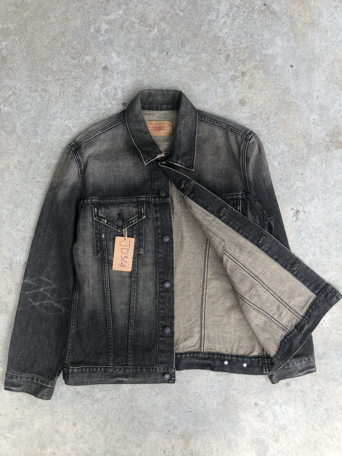 Levi's Y2k Levi’s Denim Jacket Mud Wash Distressed Size US L / EU 52-54 / 3 - 4 Thumbnail