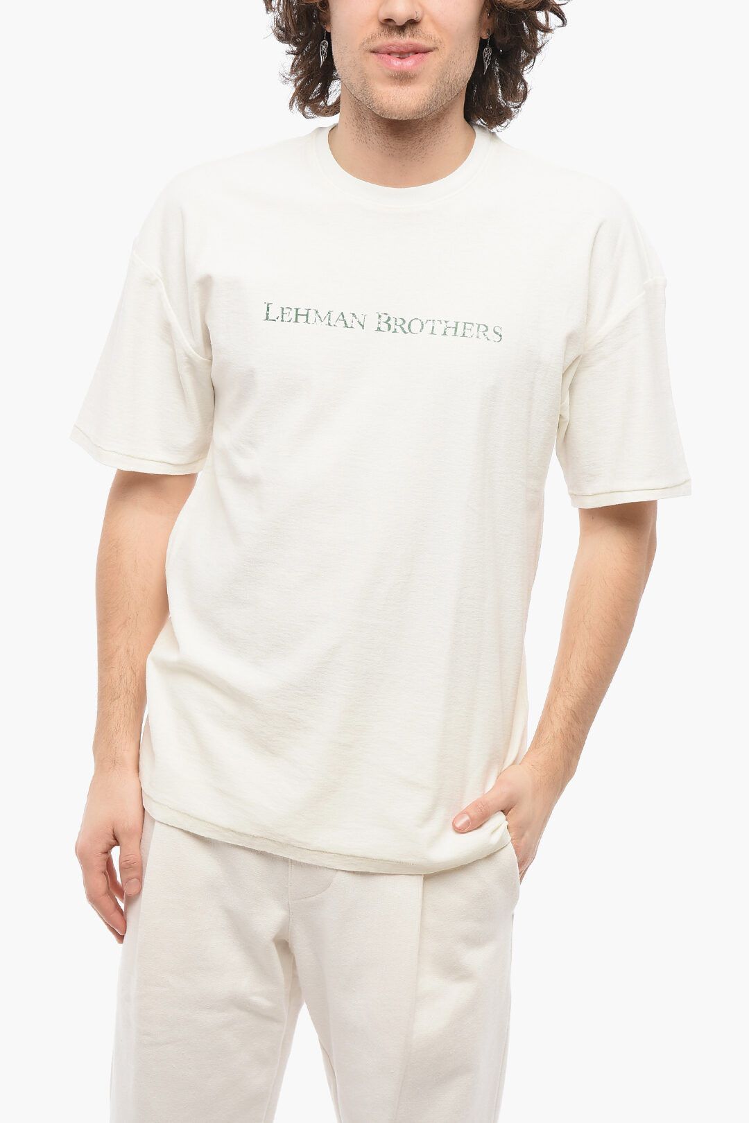 1989 STUDIO og1mm0725 Crewneck Cotton T-Shirt in White Size US S / EU 44-46 / 1 - 1 Thumbnail