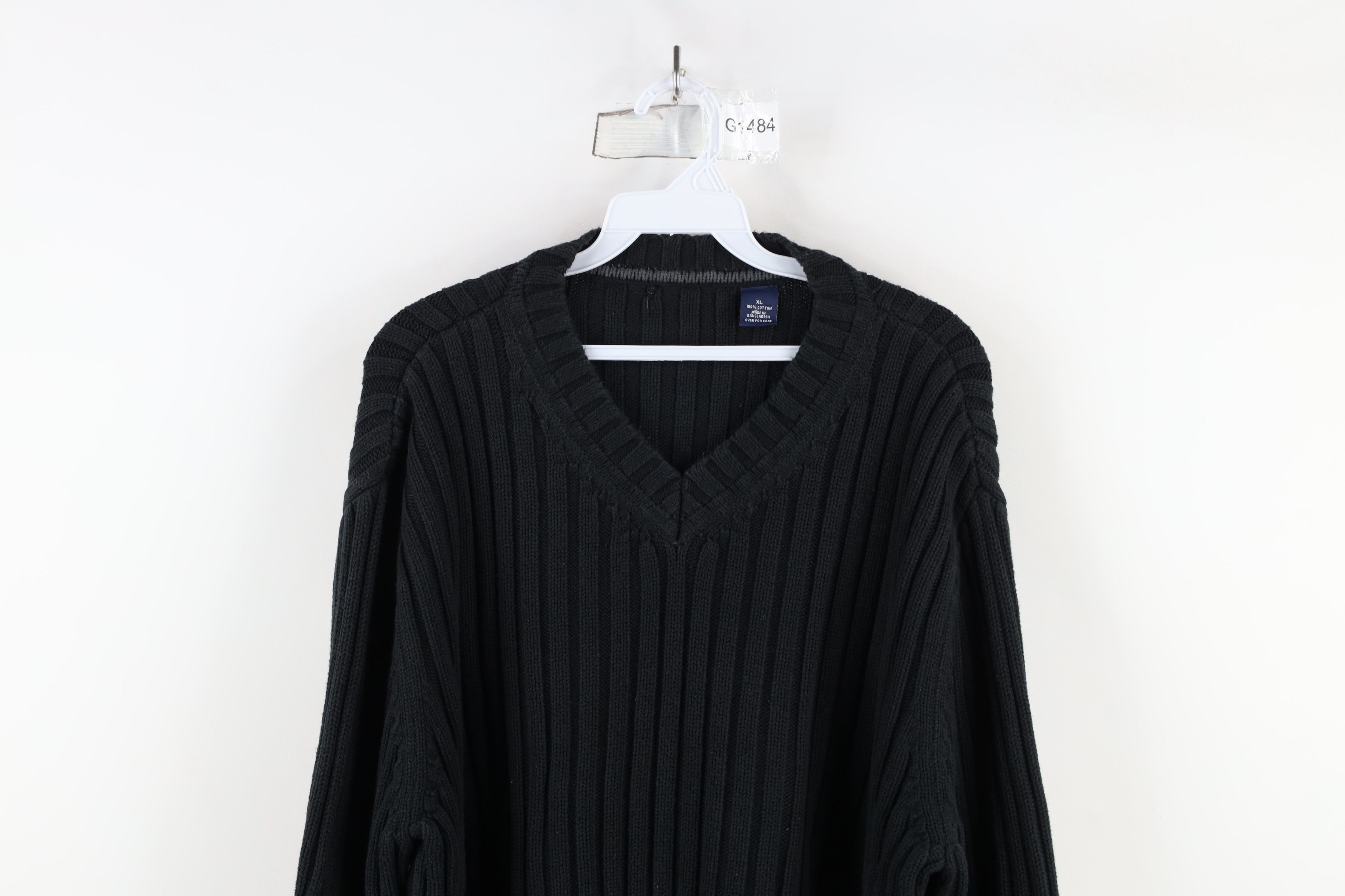 Vintage Vintage 90s Streetwear Heavyweight Ribbed Knit Sweater Black Size US XL / EU 56 / 4 - 2 Thumbnail