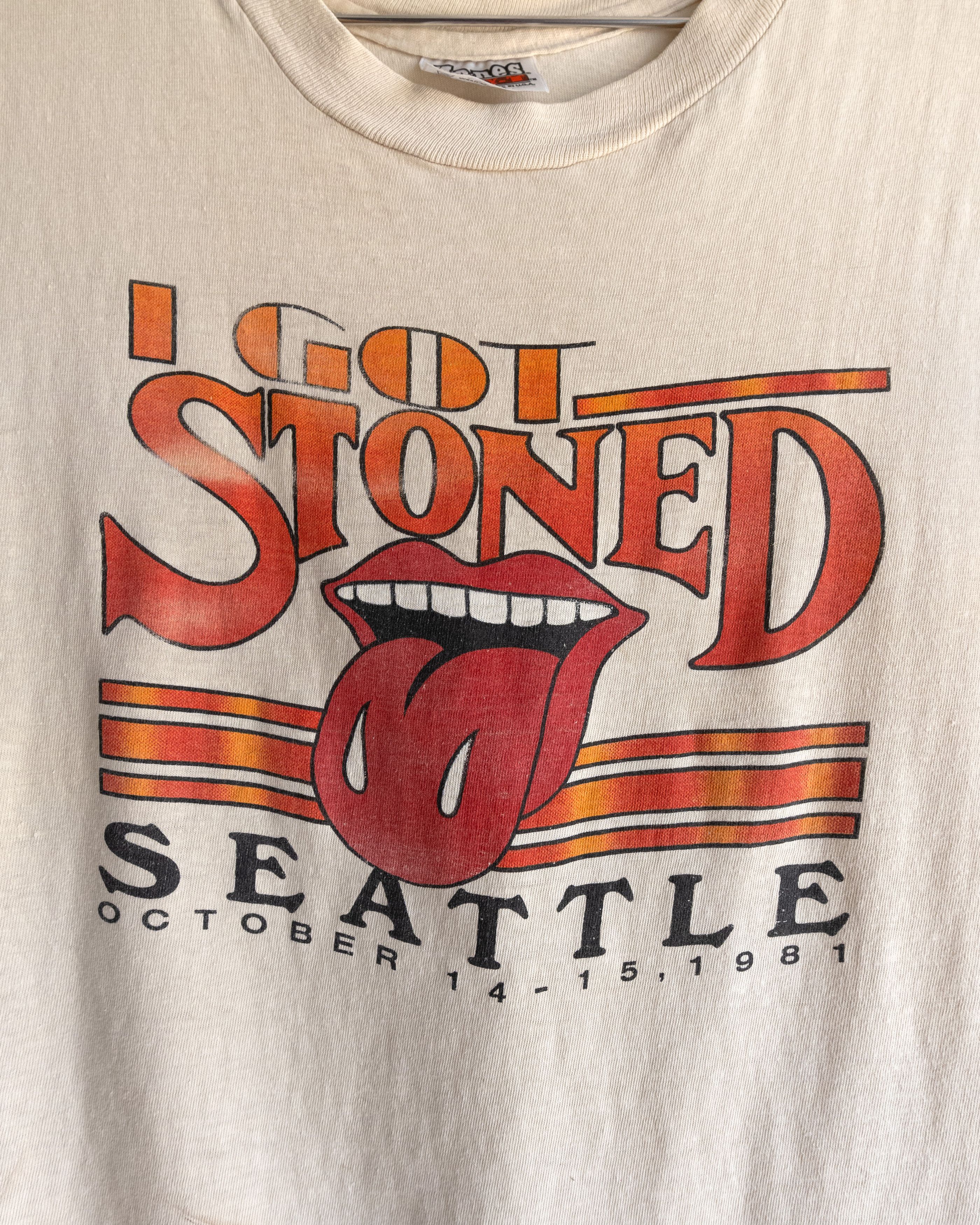 Band Tees Vintage The Rolling Stones I Got Stoned Seattle 1981 T Shirt Size US L / EU 52-54 / 3 - 2 Thumbnail