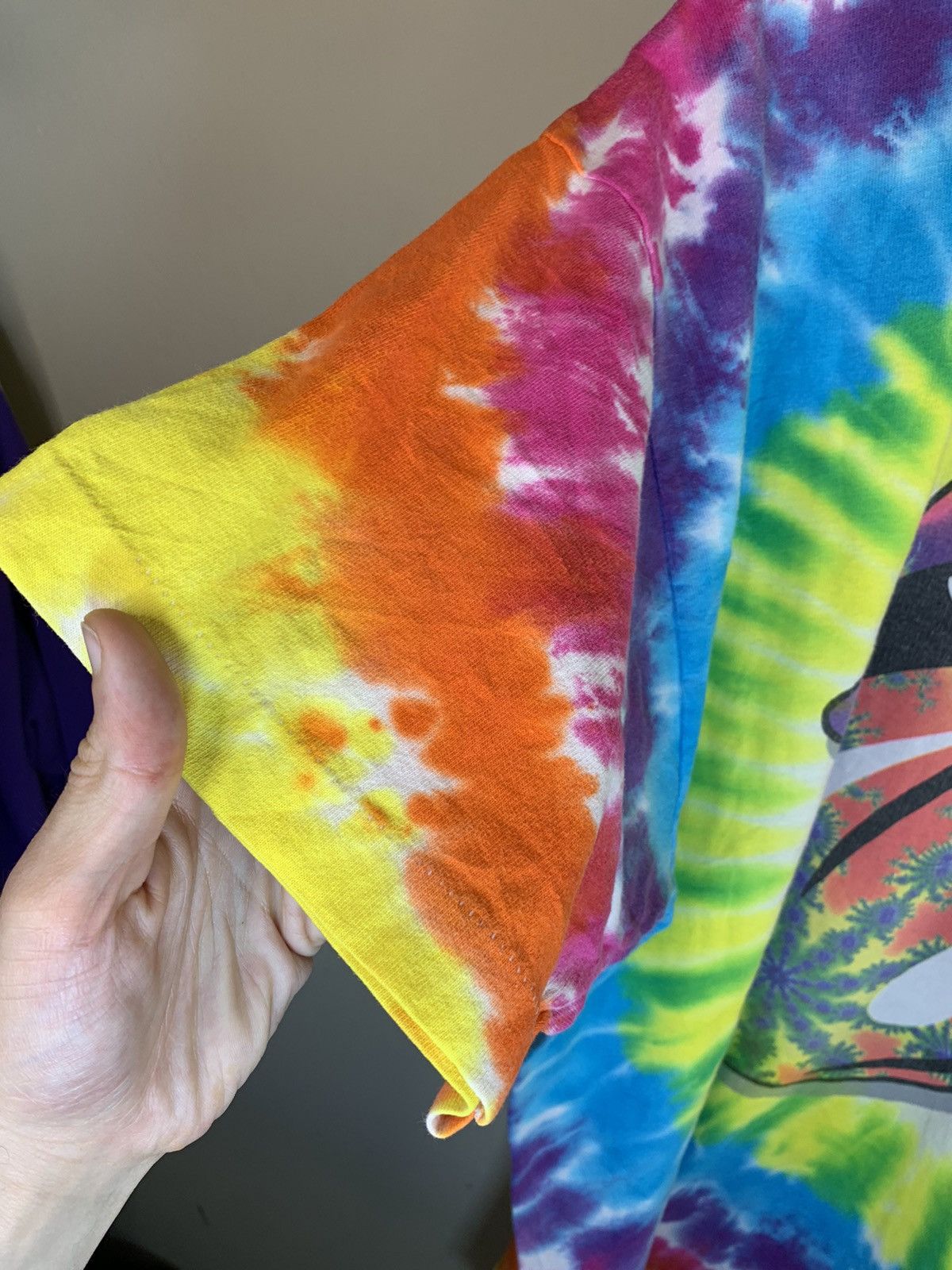 Band Tees *RARE* Vintage 1994 Rolling Stones FRACTAL Tie-Dye T-Shirt Size US XL / EU 56 / 4 - 7 Thumbnail