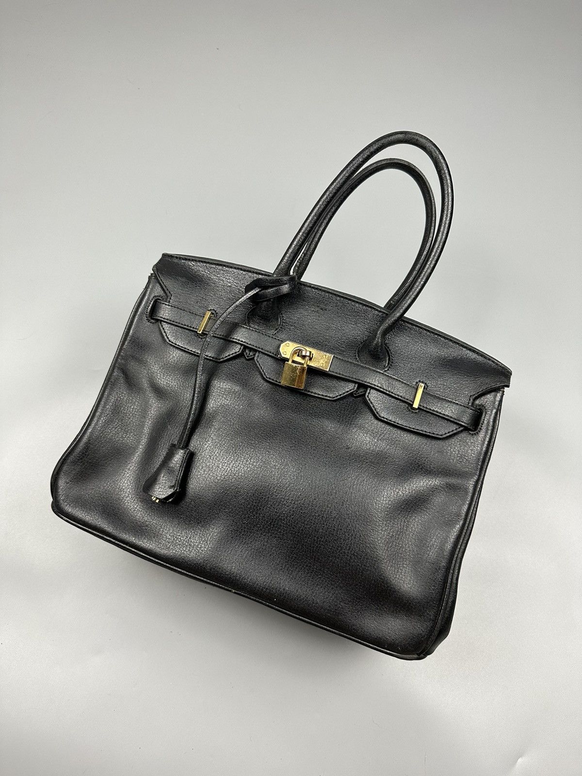 Handmade Hermes Birkin Inspired Custom Leather Handmade Bag Size ONE SIZE - 1 Thumbnail