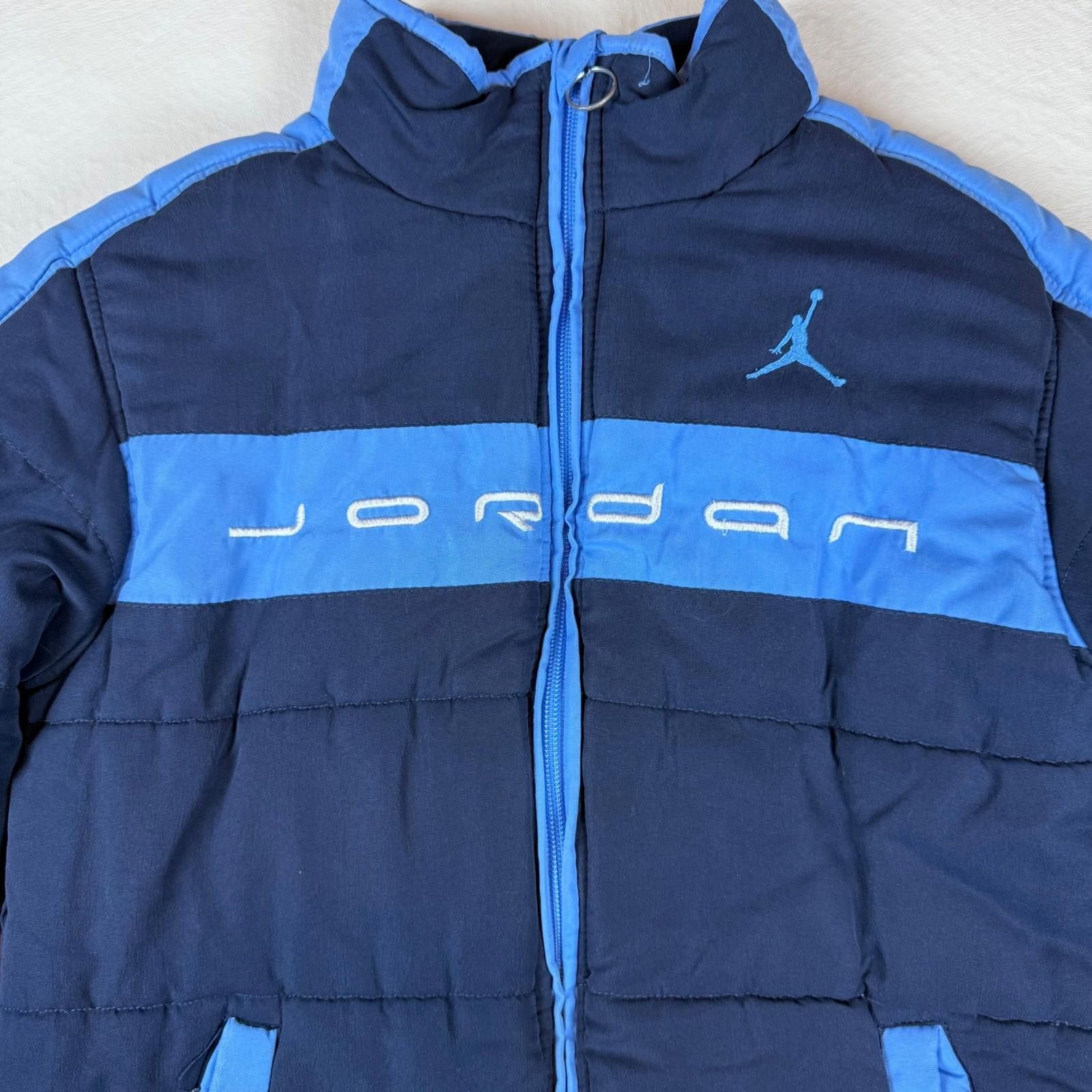 Jordan Brand Jordan Kids Navy Blue Puffer Jacket Fleece Lined Winter Coat Size US S / EU 44-46 / 1 - 2 Thumbnail