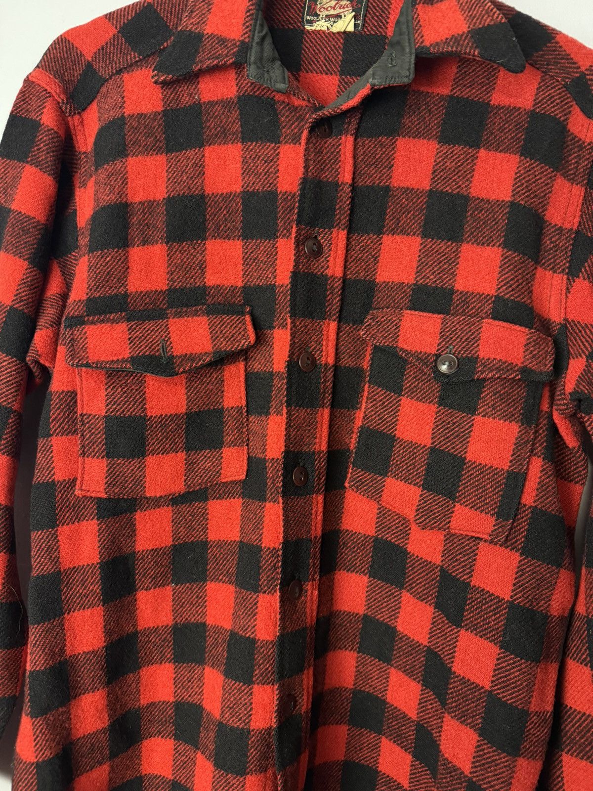 Woolrich Woolen Mills Vintage 1950s Woolrich Flannel Red/Black With Hat Size US L / EU 52-54 / 3 - 2 Thumbnail