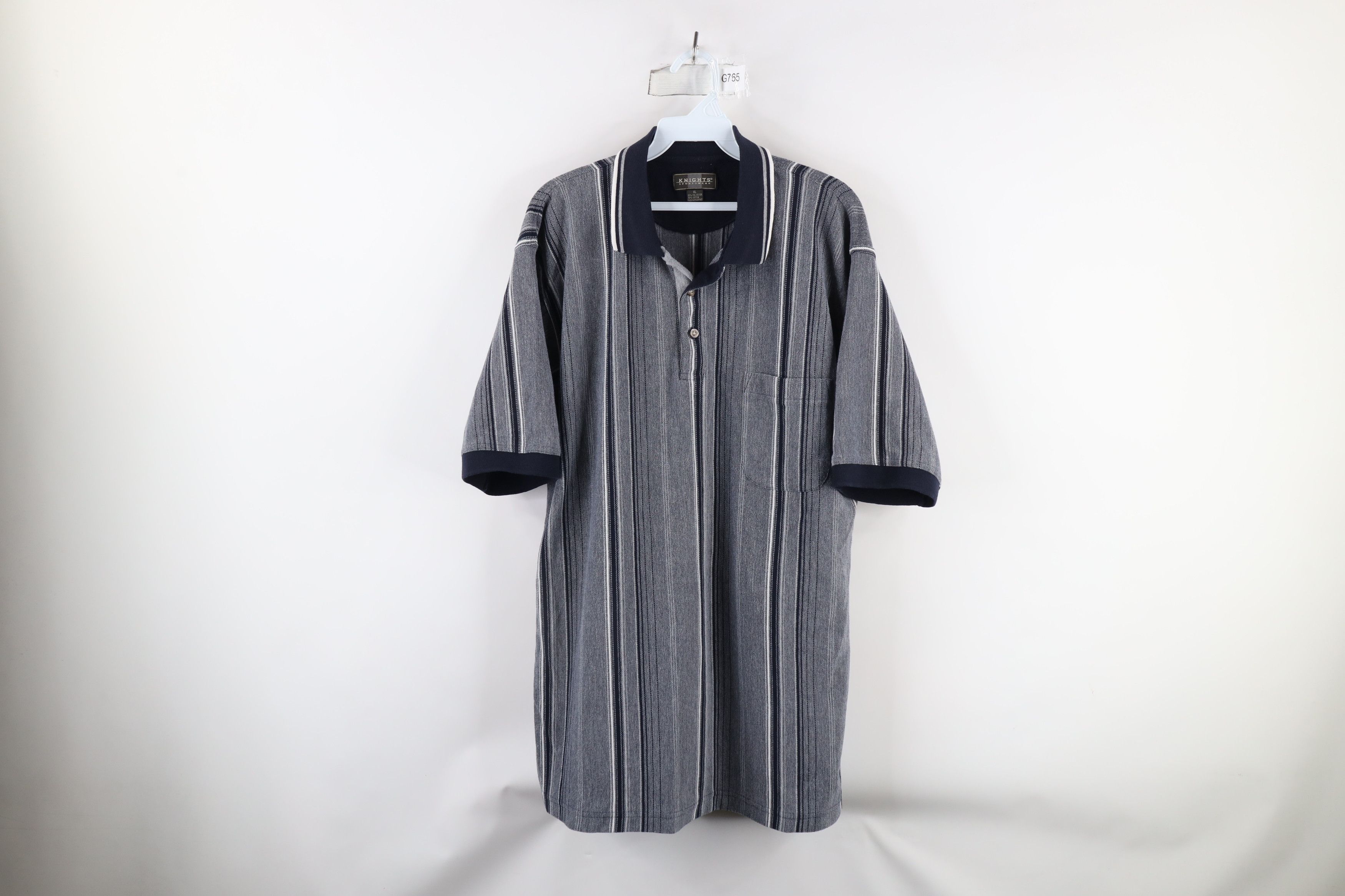 Vintage Vintage 90s Streetwear Block Knit Collared Golf Polo Shirt Size US XL / EU 56 / 4 - 1 Thumbnail