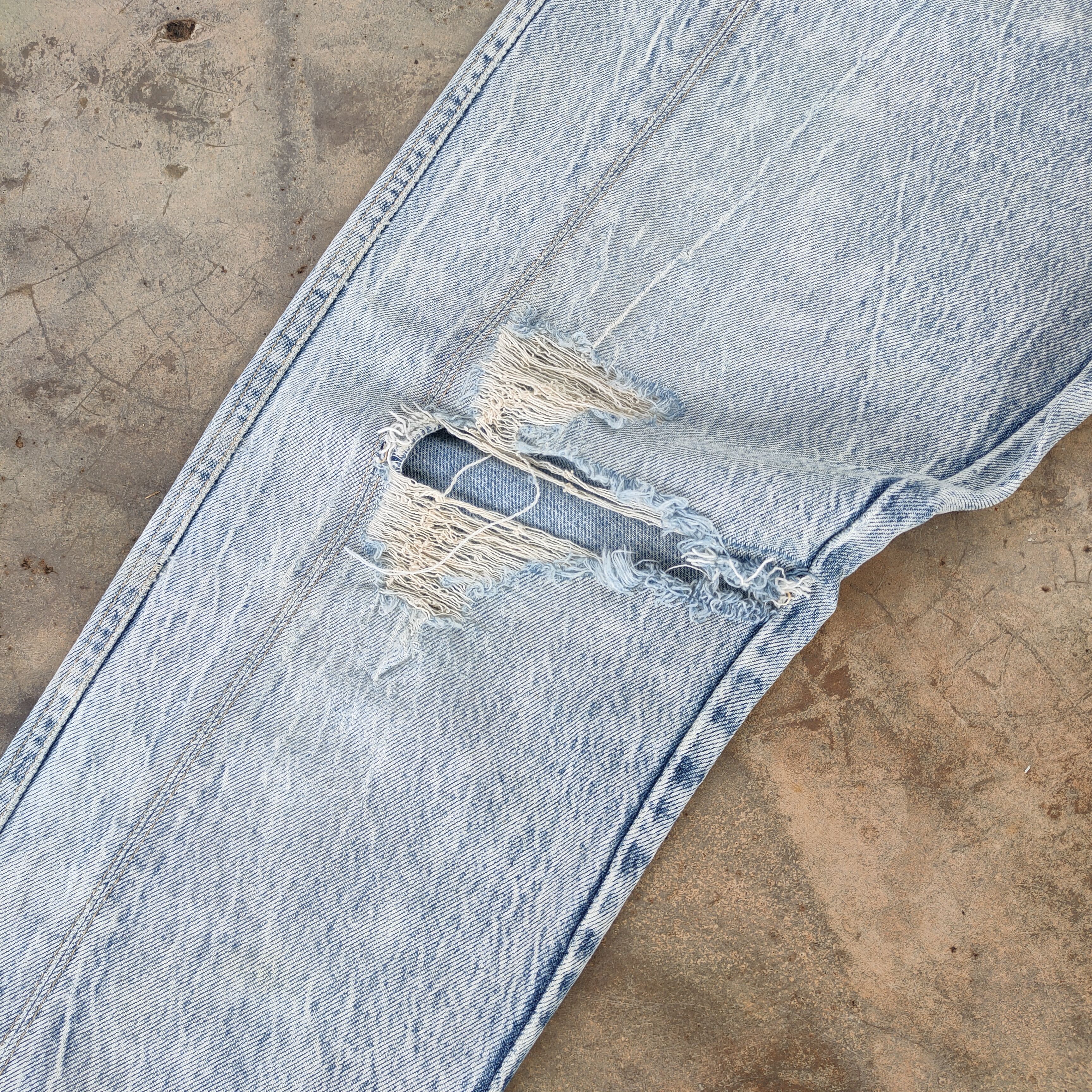 Seditionaries × Wrangler VINTAGE EURO WRANGLER FADED DISTRESSED JEANS DENIM PANTS Size US 36 / EU 52 - 6 Thumbnail
