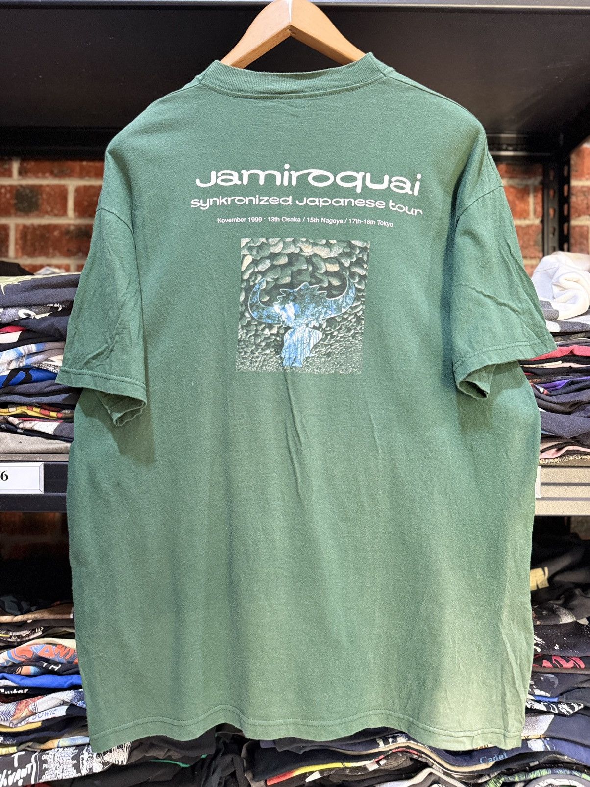 Band Tees Rare Vintage 90s STNKRONIZED JAMIROQUAI Tour Sun Faded Ree Size US L / EU 52-54 / 3 - 1 Thumbnail