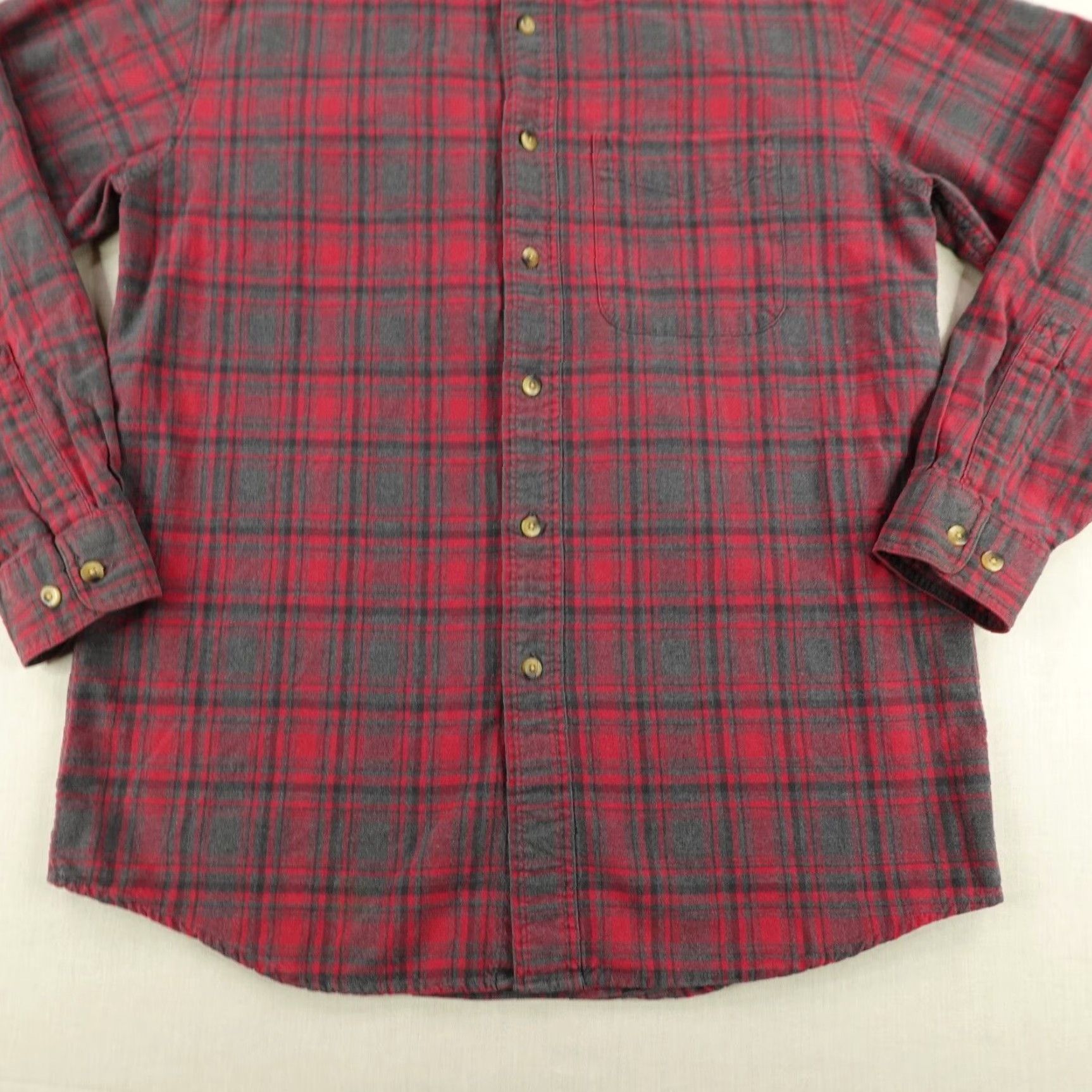 Vintage VINTAGE L.L. Bean Flannel Shirt Mens Small Red Gray Plaid Button-Up Outdoor Utility Size US S / EU 44-46 / 1 - 4 Thumbnail