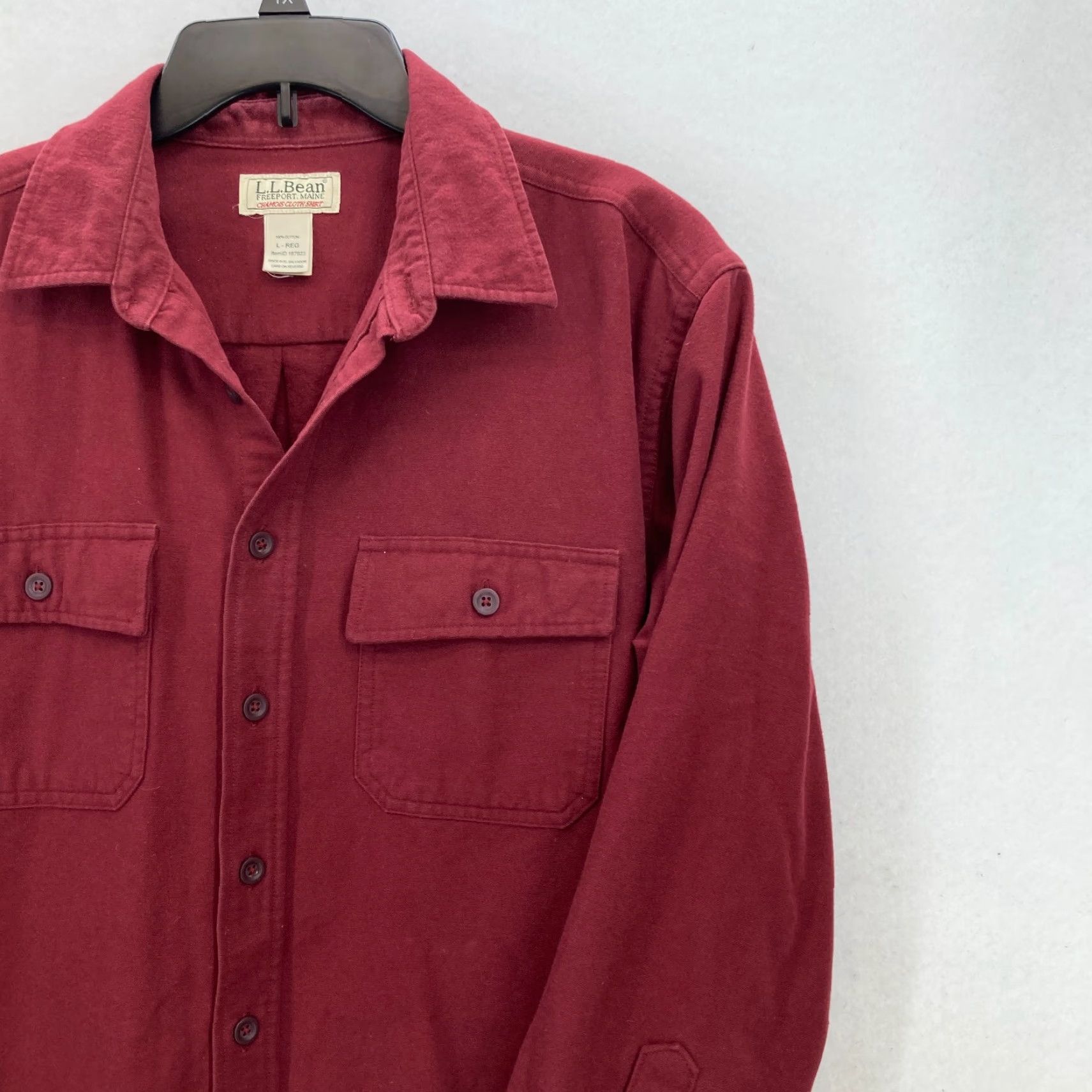 Vintage L.L. Bean Chamois Cloth Shirt Mens Large Red Flannel Pockets Long Sleeve Hiking Size US L / EU 52-54 / 3 - 2 Thumbnail