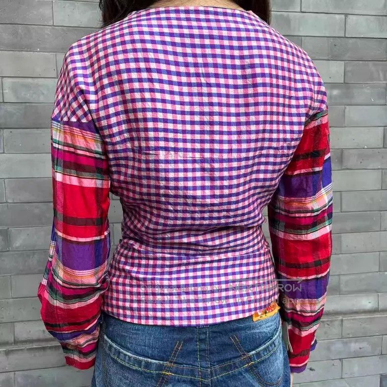Vivienne Westwood Vivienne Westwood Rare Plaid Patchwork Silk Asymmetrical S Size S / US 4 / IT 40 - 3 Thumbnail