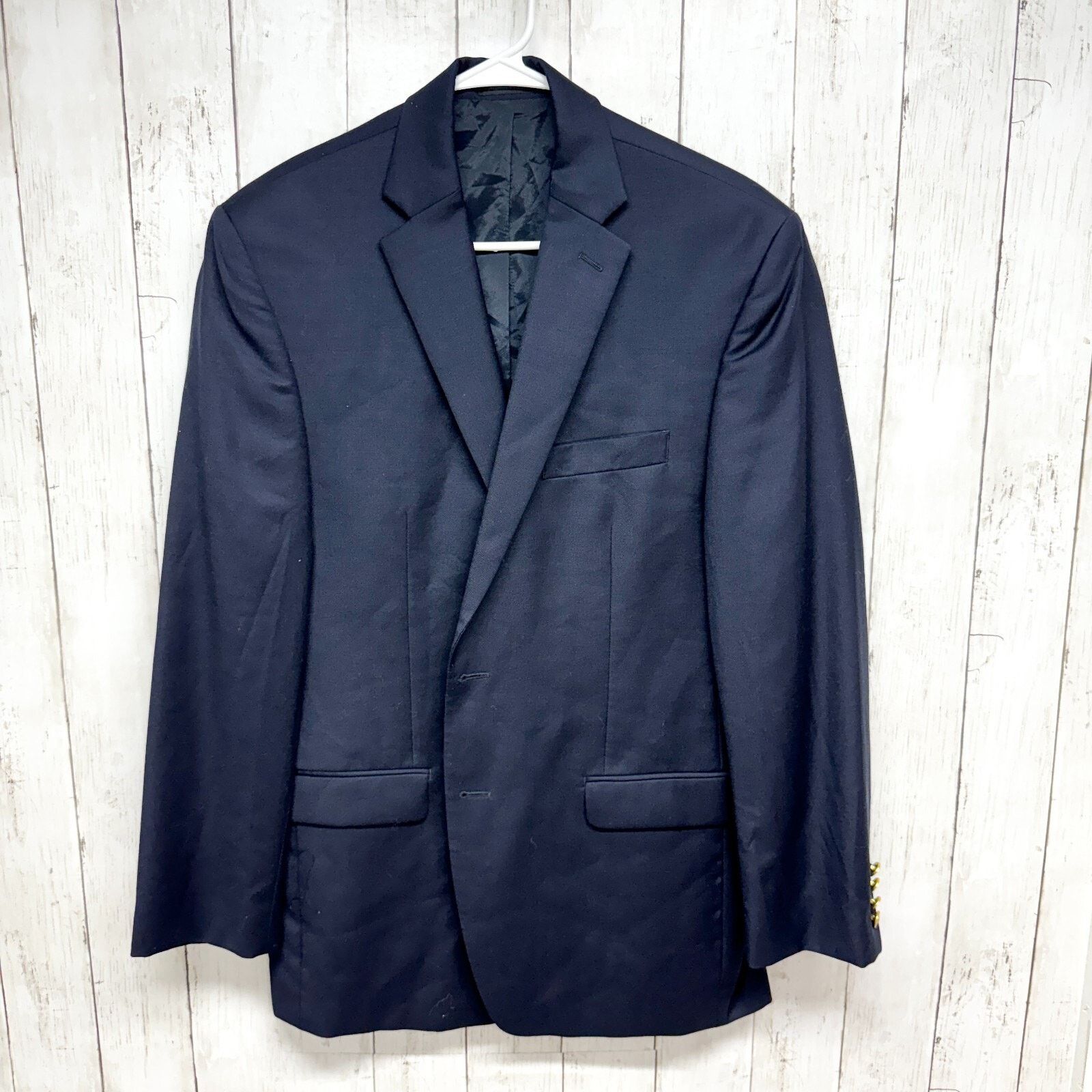 Lauren Ralph Lauren Ralph Lauren Blazer Men 40R Navy Wool Two Button Chest Size 40R - 1 Thumbnail