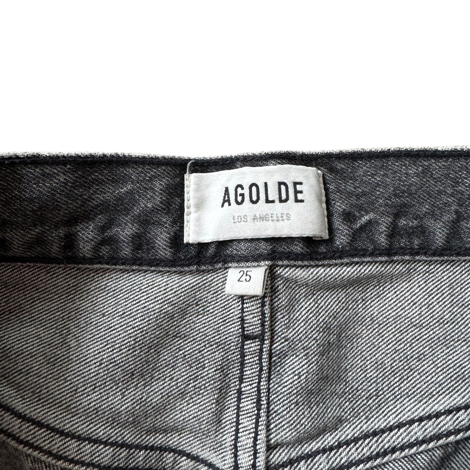 Agolde AGOLDE 90's Mid Rise Loose Jean Outline Wash Distressed Gray Size 25" / US 0 / IT 36 - 6 Thumbnail