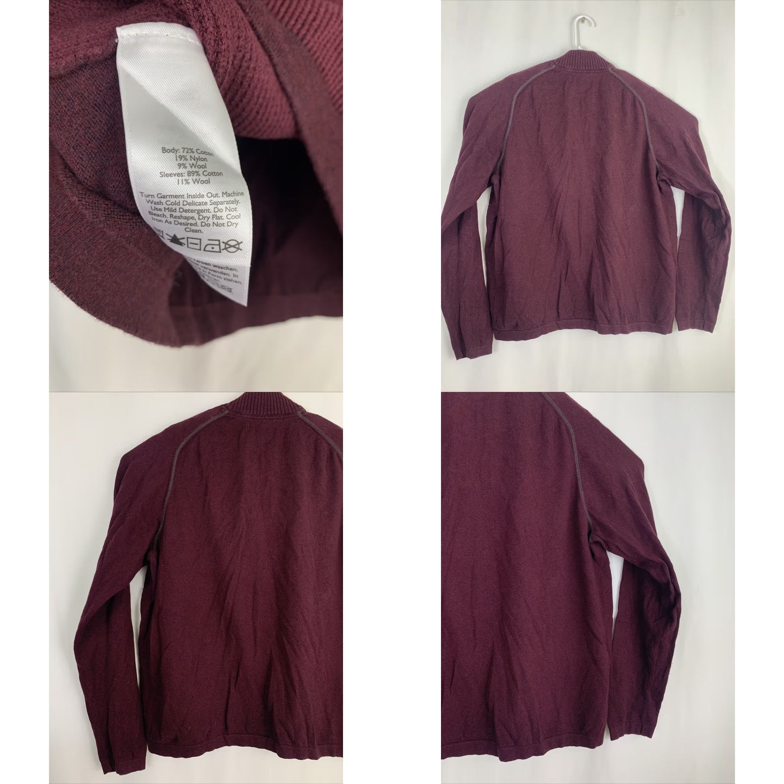 Eddie Bauer Eddie Bauer Mens 2XL Maroon Cotton Wool 1/4 Zip Waffle Thermal Shirt Size US XXL / EU 58 / 5 - 8 Thumbnail