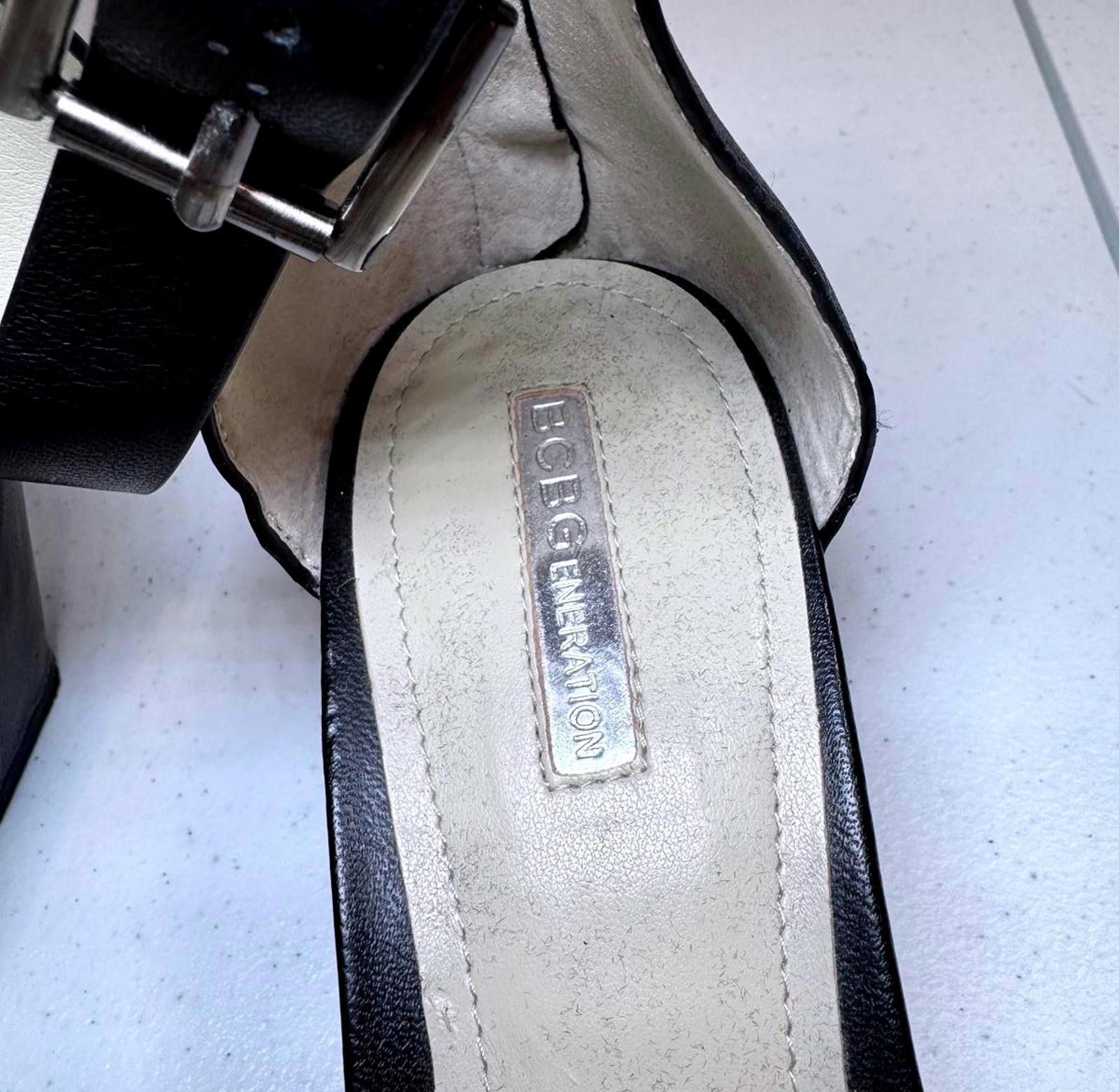 Bcbgmaxazria Stylish Black and Beige Wedge Sandals by BCBG Size US 10 / IT 40 - 2 Thumbnail