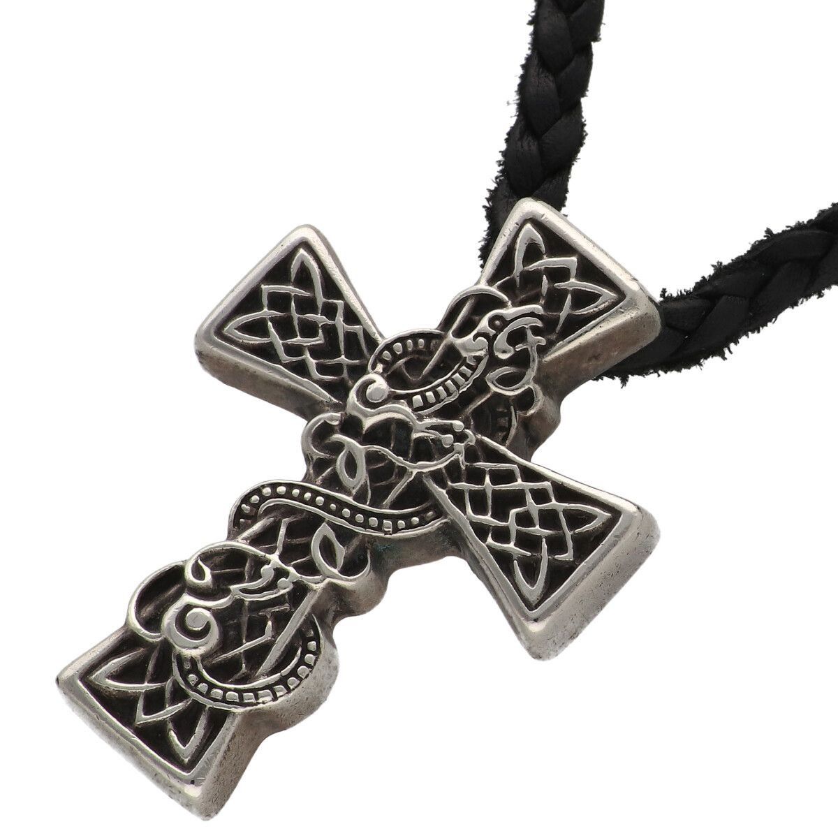 Chrome Hearts 🔥 CHROME HEARTS CELTIC CROSS LEATHER BRAID NECKLACE Size ONE SIZE - 1 Thumbnail