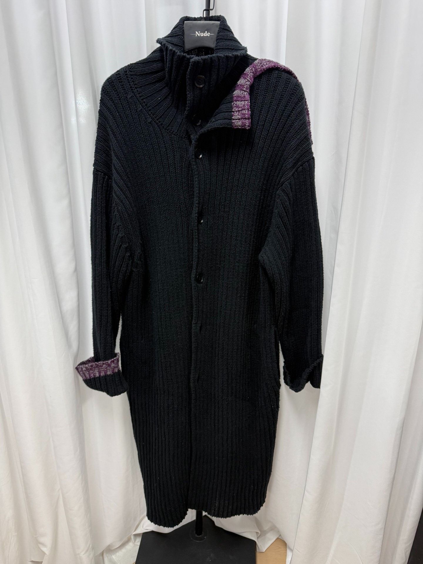 Yohji Yamamoto Yohji Yamamoto Pour Homme Patchwork Oversized Sweater Coat Sample Size US M / EU 48-50 / 2 - 1 Thumbnail