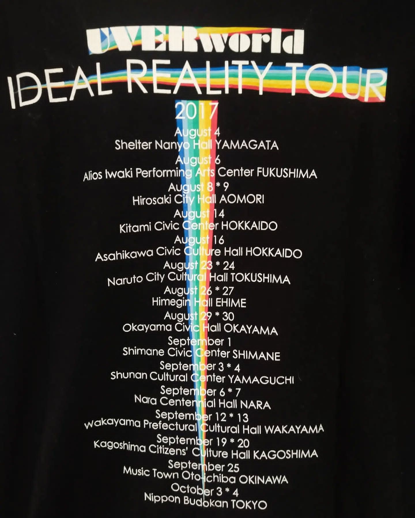 Band Tees Uverworld Ideal Reality Tour 2017 Band Tee Size US M / EU 48-50 / 2 - 4 Thumbnail