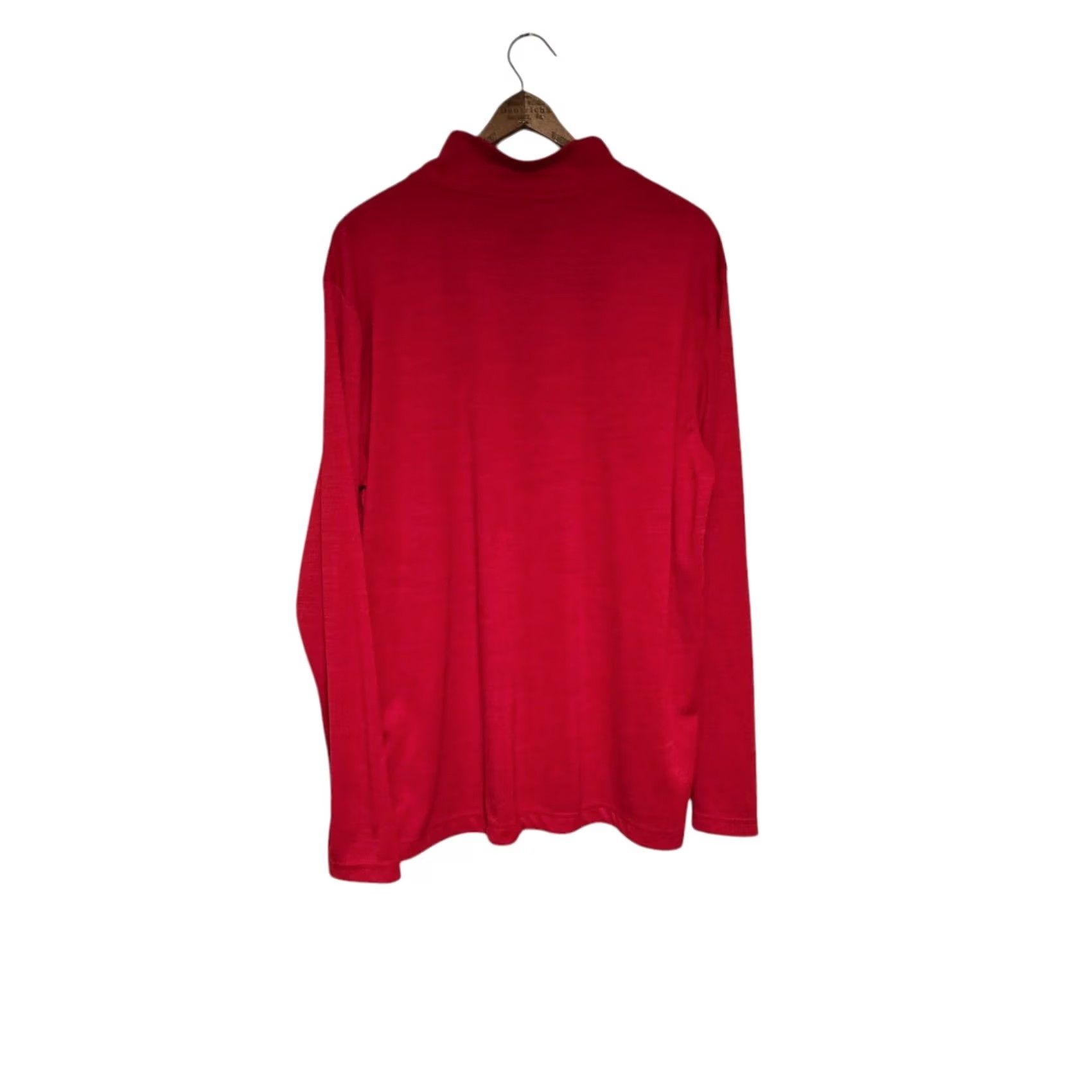 Nike Nike Training Shirt Mens Long Sleeve 1/4 Zip Pullover XL Red Size US XL / EU 56 / 4 - 4 Thumbnail