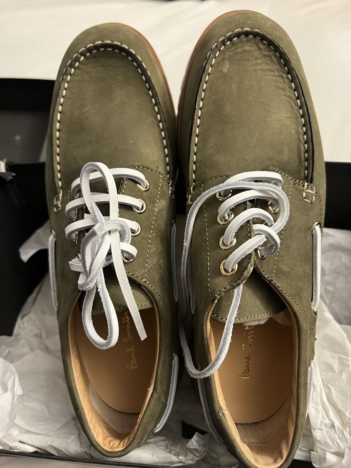 Paul Smith $495 NEW Paul Smith Jago Suede Boat Shoes Olive US 9 EU 42 Size US 9 / EU 42 - 1 Thumbnail