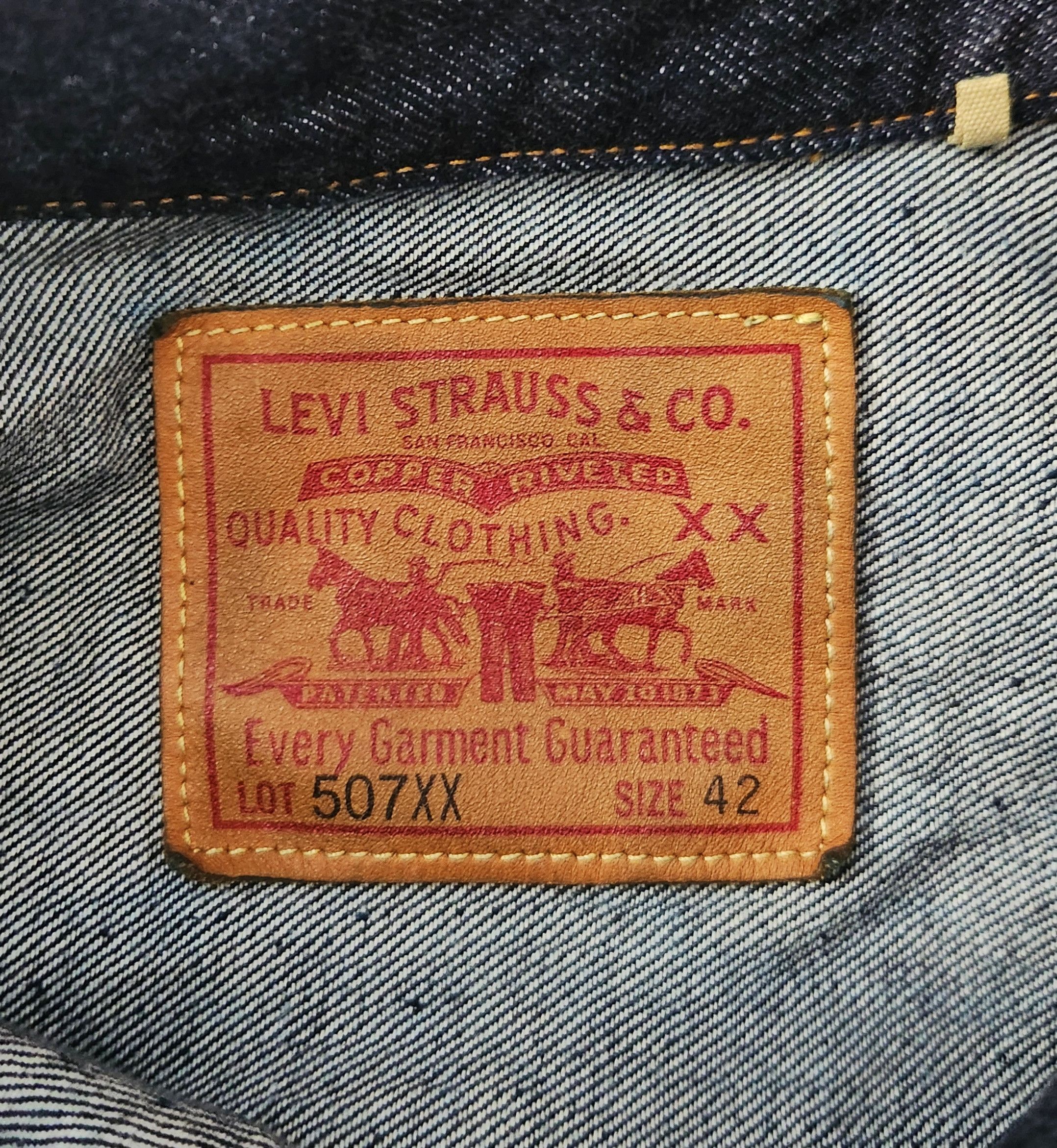 LVC × Levi's Levi's 507 XX LVC Type 2 II Raw Selvedge Denim Jacket NWT 42 Size US L / EU 52-54 / 3 - 8 Thumbnail