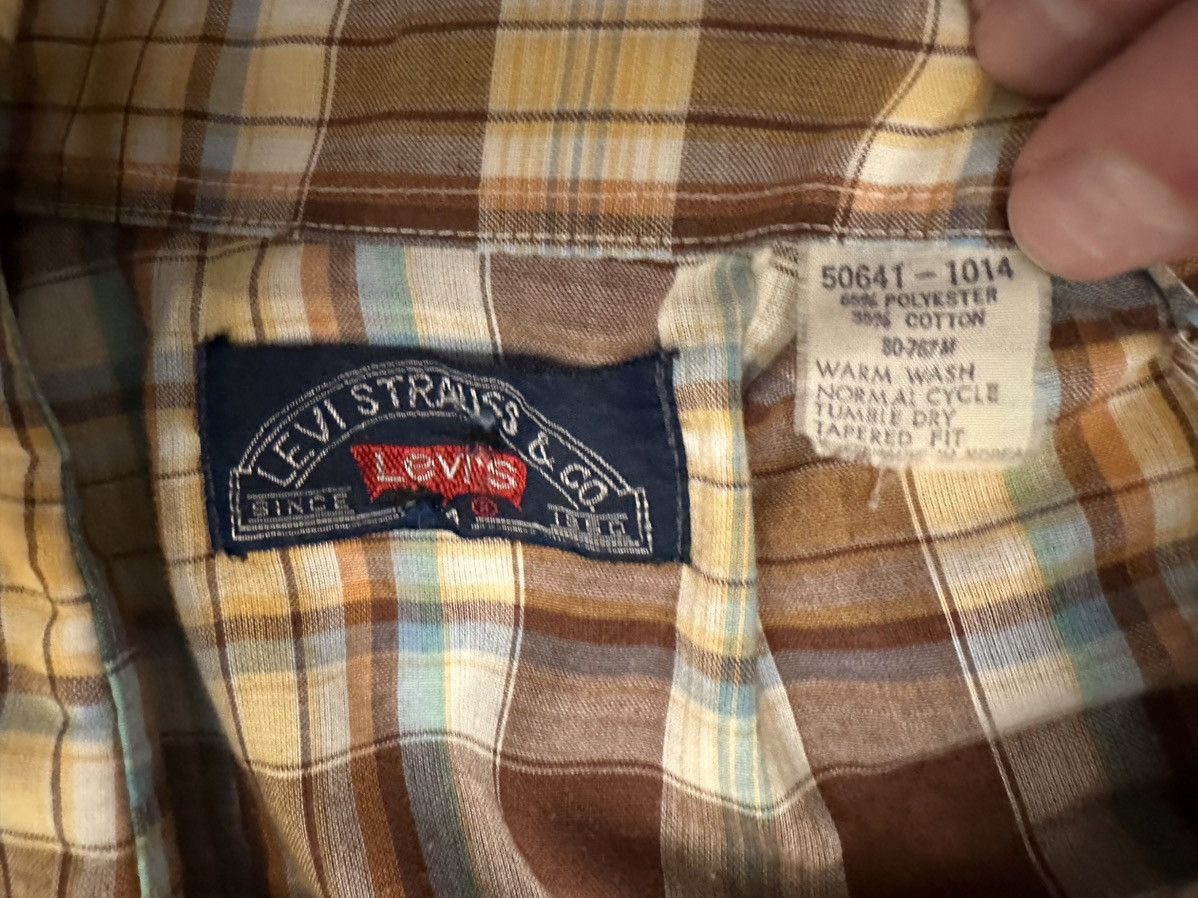 Levi's VTG Levis Pearl Snap Big E Western Plaid Sawtooth Mens Sz M Size US M / EU 48-50 / 2 - 5 Thumbnail