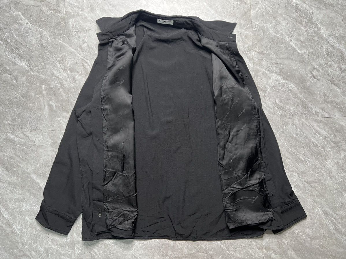 Balenciaga F/W 21 Balenciaga Small Fit Silk Lined Wool Overshirt Size US M / EU 48-50 / 2 - 2 Thumbnail