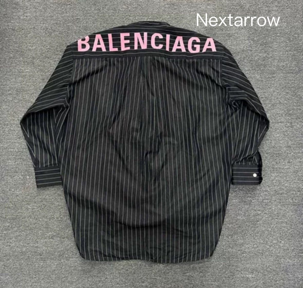 Balenciaga Balenciaga striped logo tie shirt jacket Size US M / EU 48-50 / 2 - 2 Thumbnail