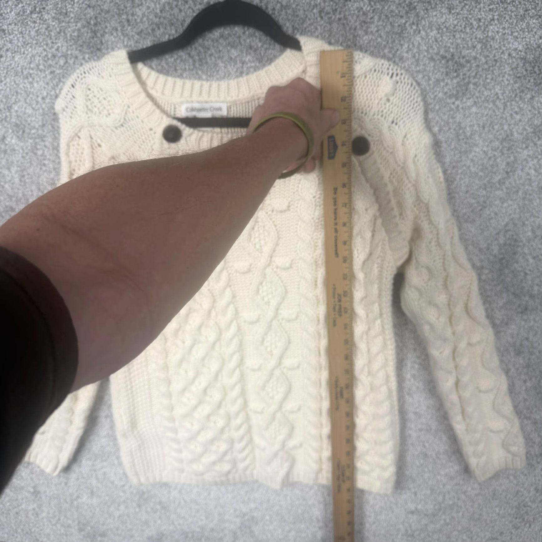 Coldwater Creek Vtg 90s Coldwater Creek Sweater Womens PS White Cable Knit Coastal Granola Girl Size S / US 4 / IT 40 - 2 Thumbnail