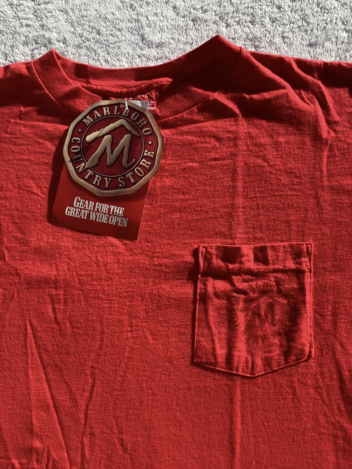 Marlboro 90s Marlboro cigarettes country store cowboy NWT pocket Tee Size US XL / EU 56 / 4 - 4 Thumbnail