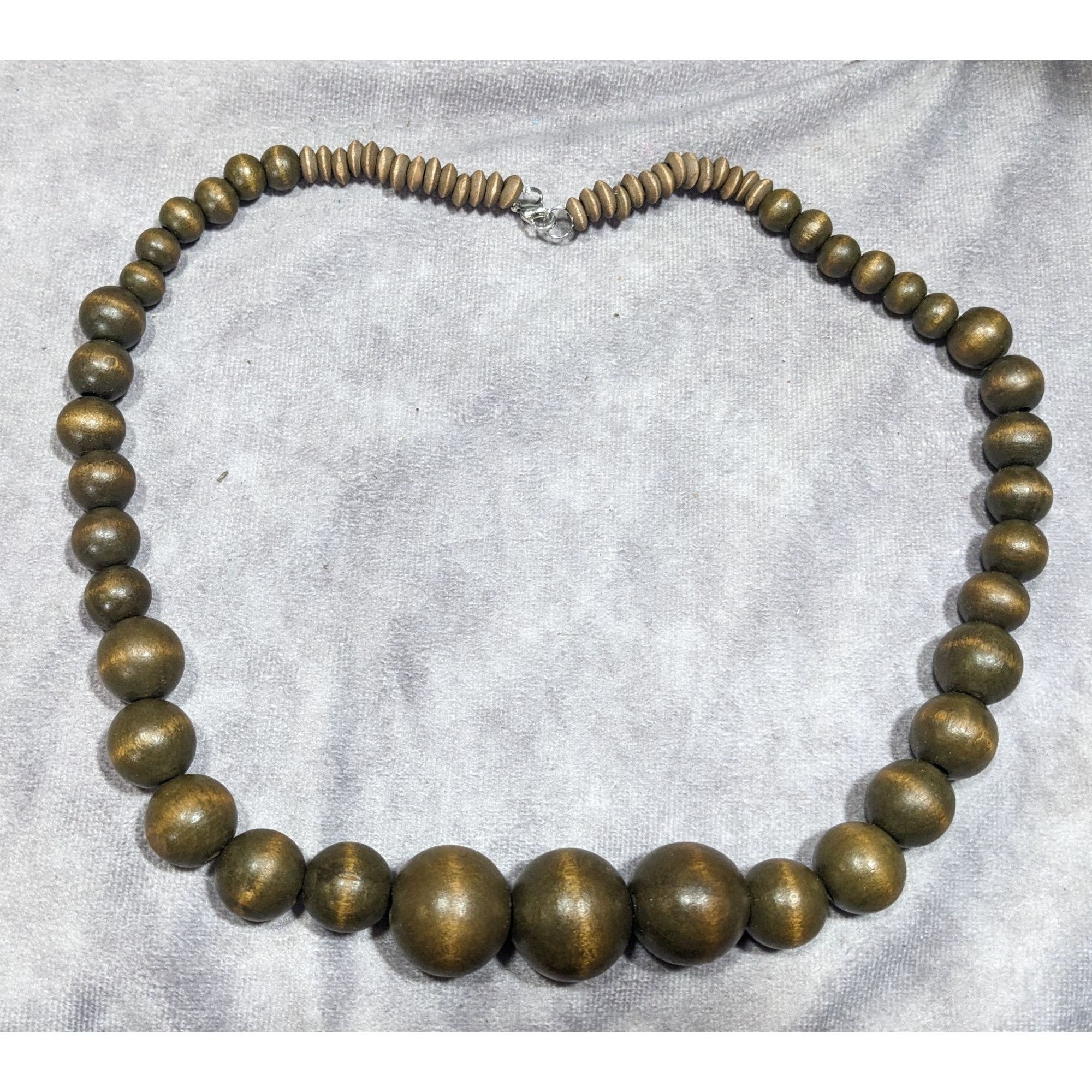 Other Vintage Rustic Brown Wood Beaded Necklace Size ONE SIZE - 3 Thumbnail