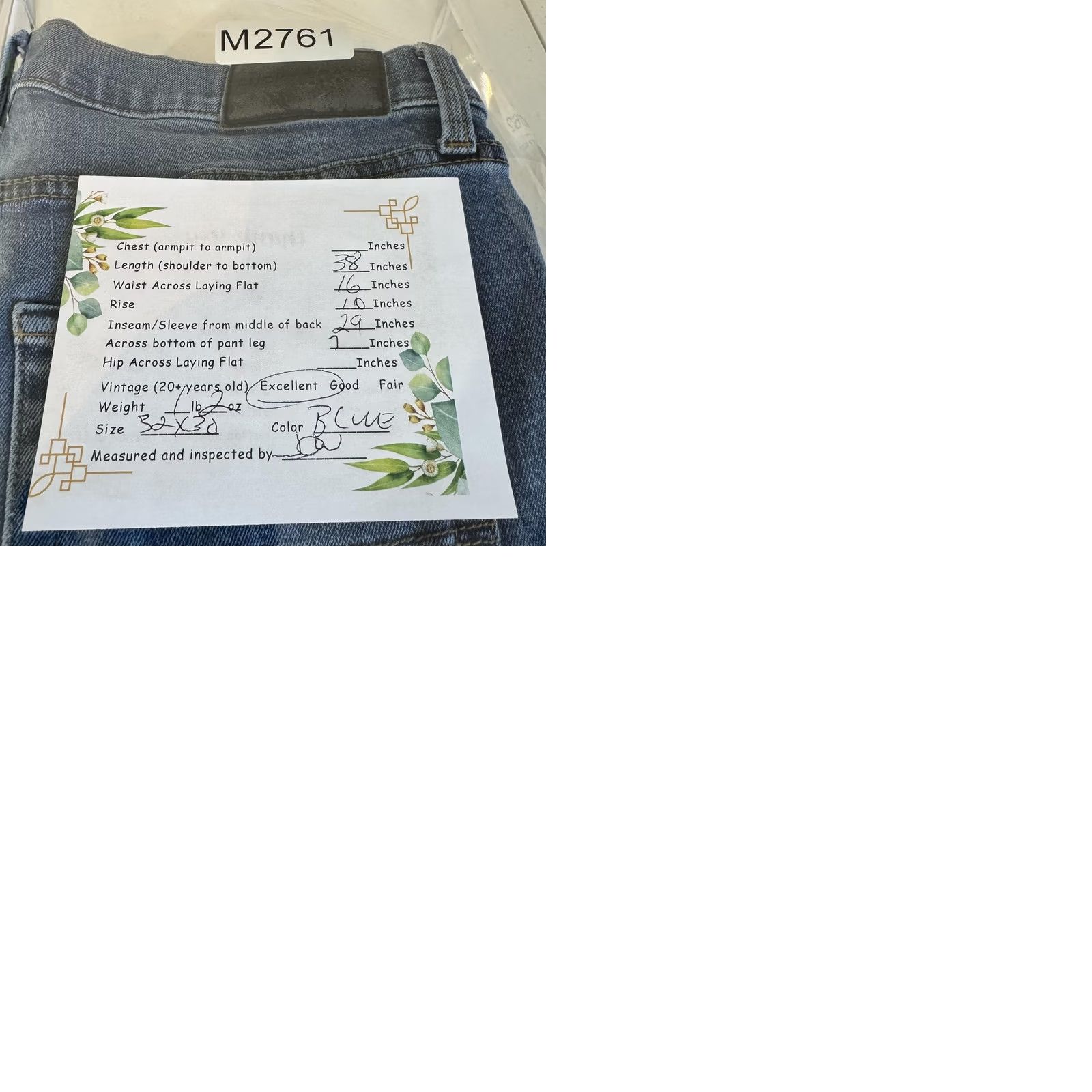 Lucky Brand Lucky Brand 410 Athletic Slim Jeans Mens 32x29 Blue Denim Medium Wash Slim Tapered 5-Pocket Pockets Zip Fly Button Mens Jeans Size US 32 / EU 48 - 9 Thumbnail
