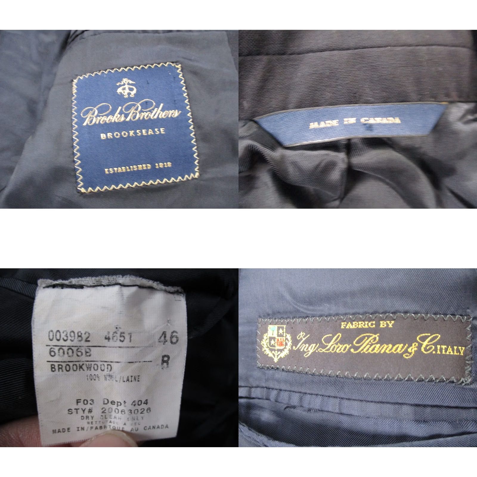 Brooks Brothers Brooks Brothers Blazer Jacket Mens 46R Black Wool Brooksease Sports Coat Size 46R - 8 Thumbnail