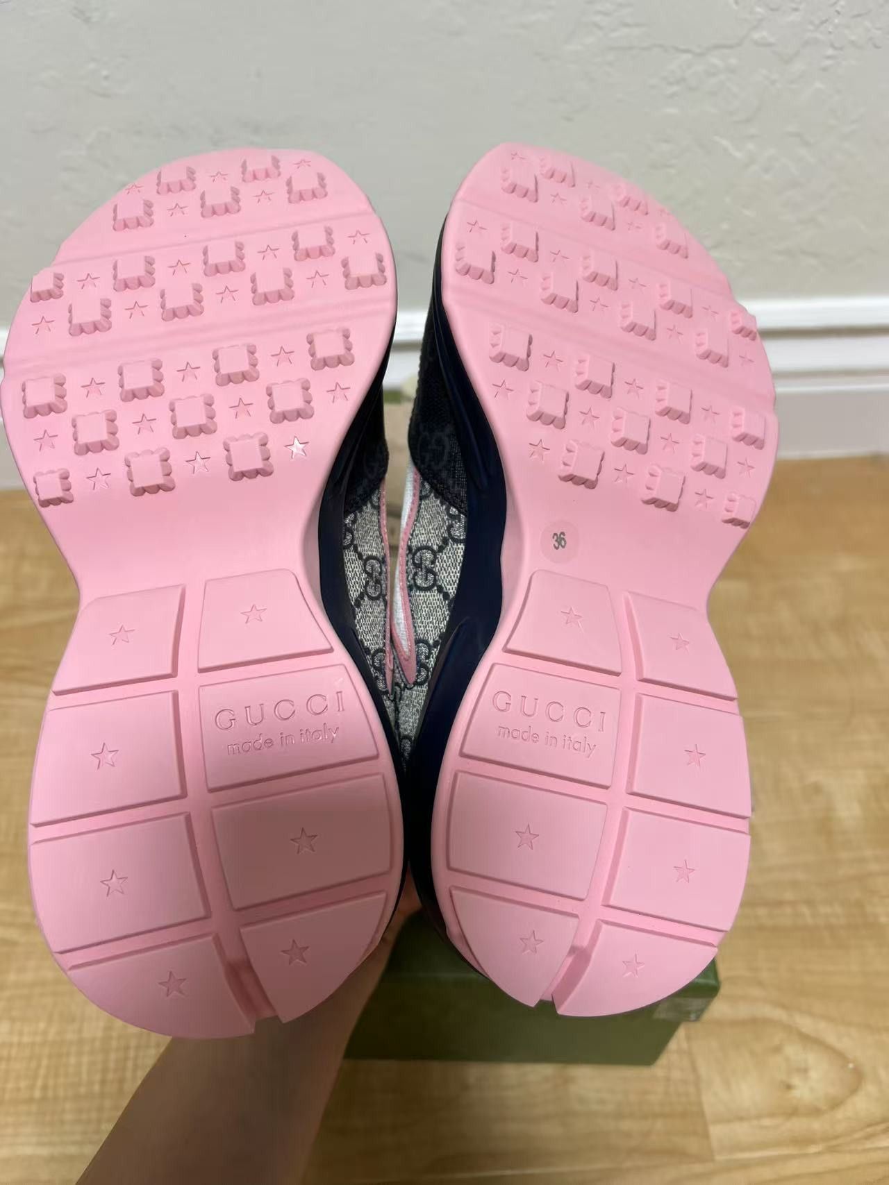 Gucci Gucci Rhyton Sneaker Beige Blue Monogram (Women's) Size US 6 / IT 36 - 2 Thumbnail