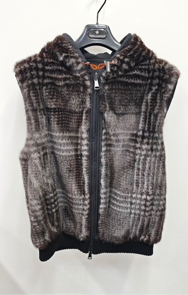 Japanese Brand Fabio Gavazz Men's Purple Fur Vest Size US M / EU 48-50 / 2 - 1 Thumbnail