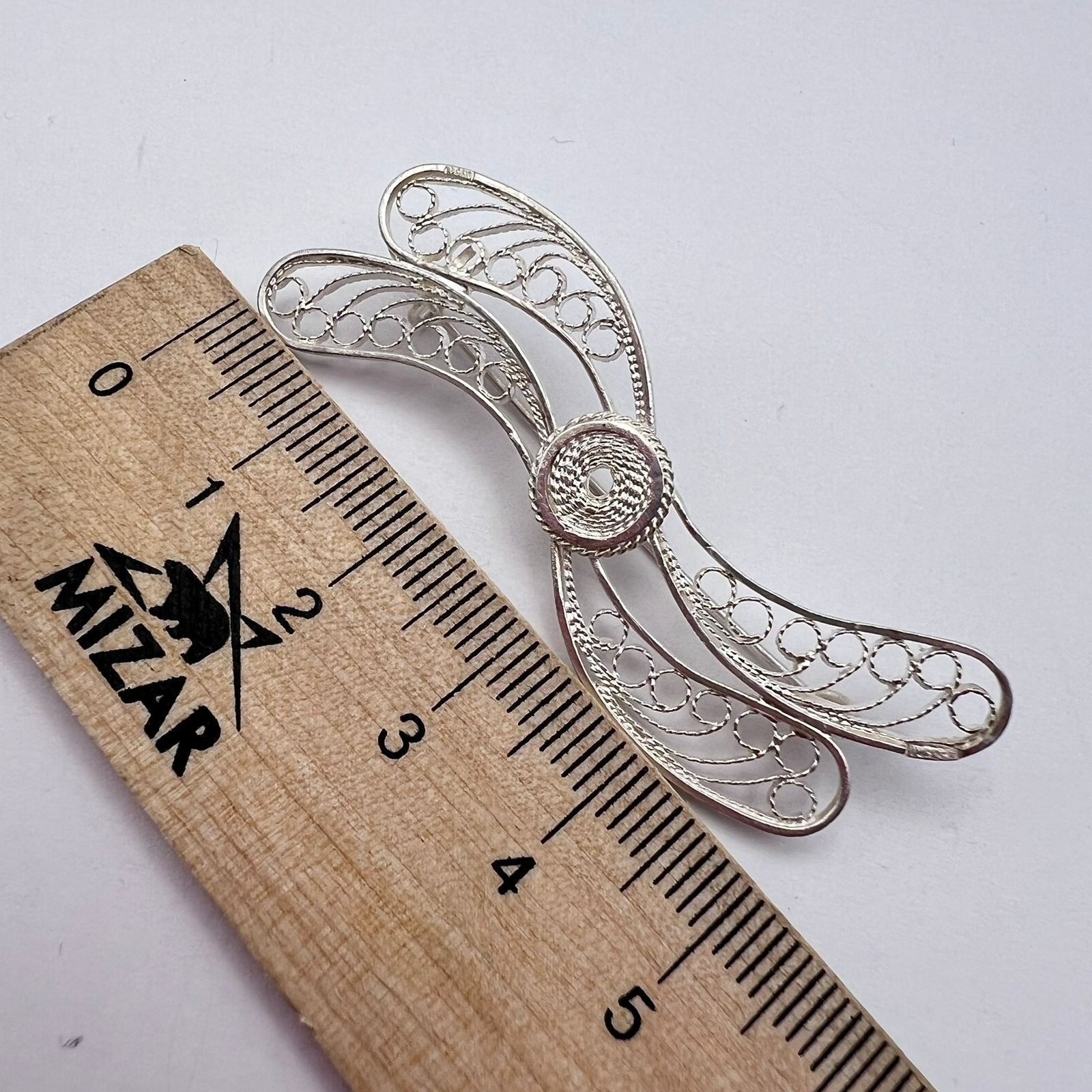 Vintage Vintage Soviet Silver 960 Filigree Brooch 750 & 960 Size ONE SIZE - 7 Thumbnail