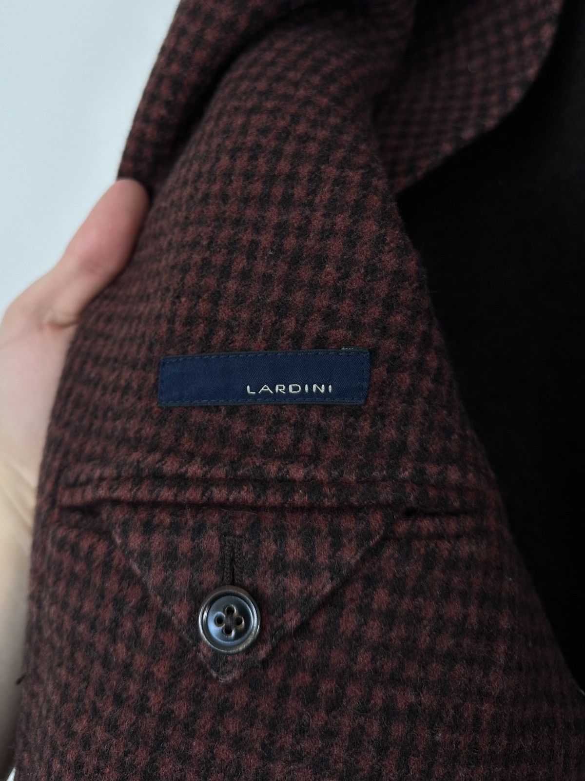 Lardini Vintage 90s Lardini Loro Piana Ing Double Breasted Wool Coat Size US M / EU 48-50 / 2 - 18 Thumbnail