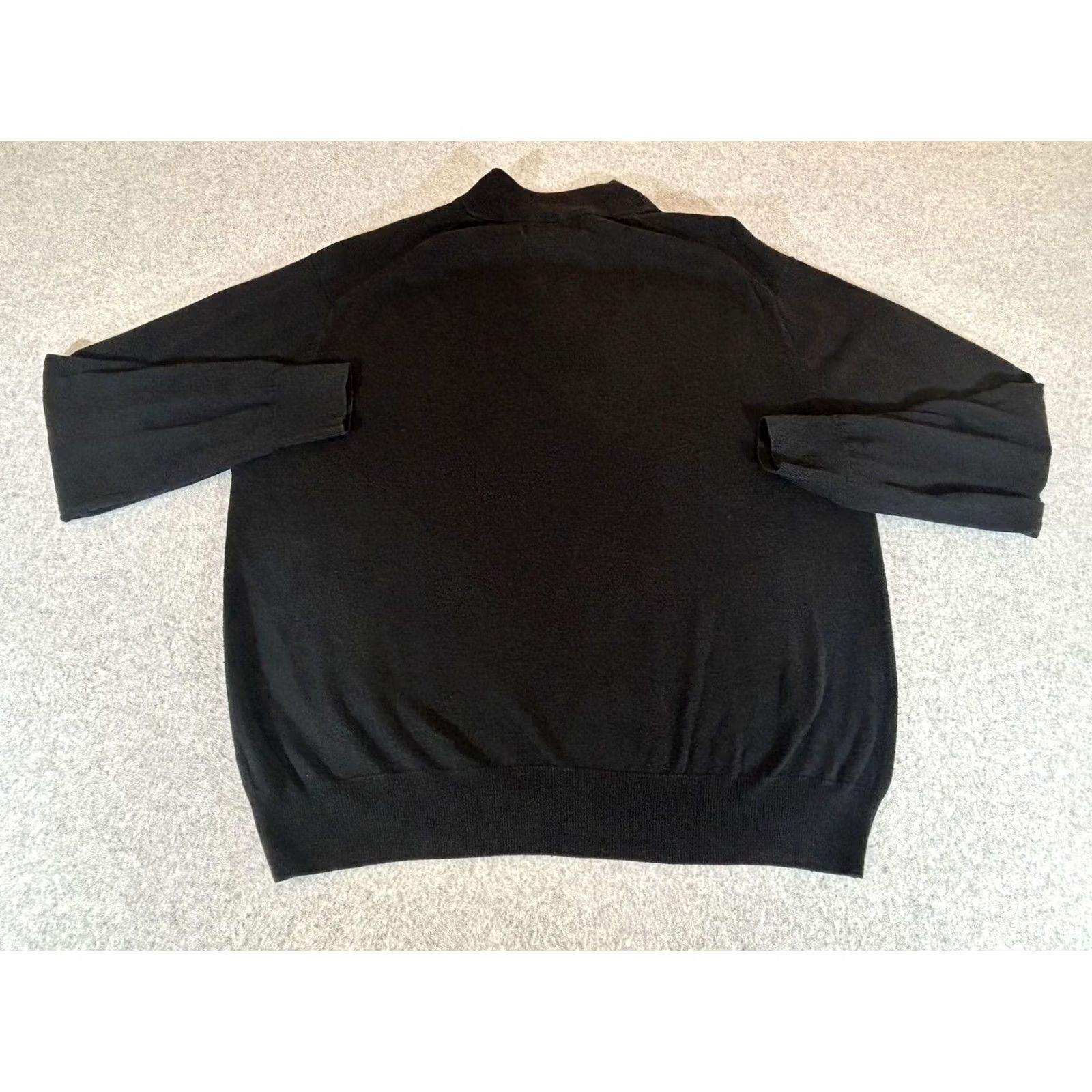 Orvis Orvis Sweater Mens XL Black Cotton Silk Cashmere 1/4 Zip Mock Neck Pullover Knit Size US XL / EU 56 / 4 - 8 Thumbnail