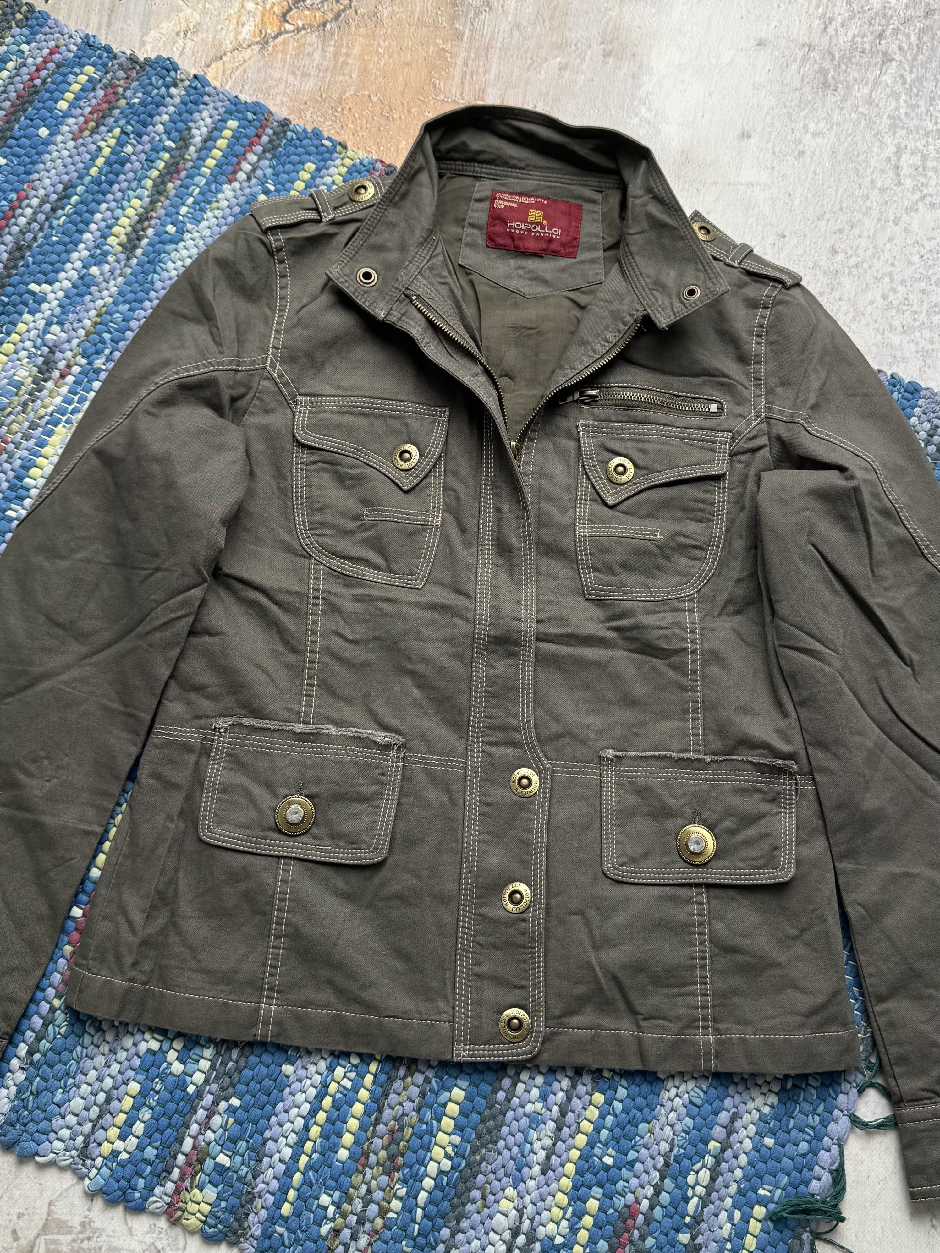 Vintage Vintage Utility Jacket Military Button Casual Coat Size S / US 4 / IT 40 - 2 Thumbnail