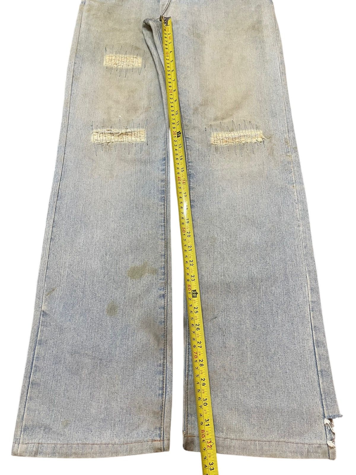 In The Attic Vintage Japanese Brand Mud Faded Wash Style Loose Jeans Size US 32 / EU 48 - 13 Thumbnail