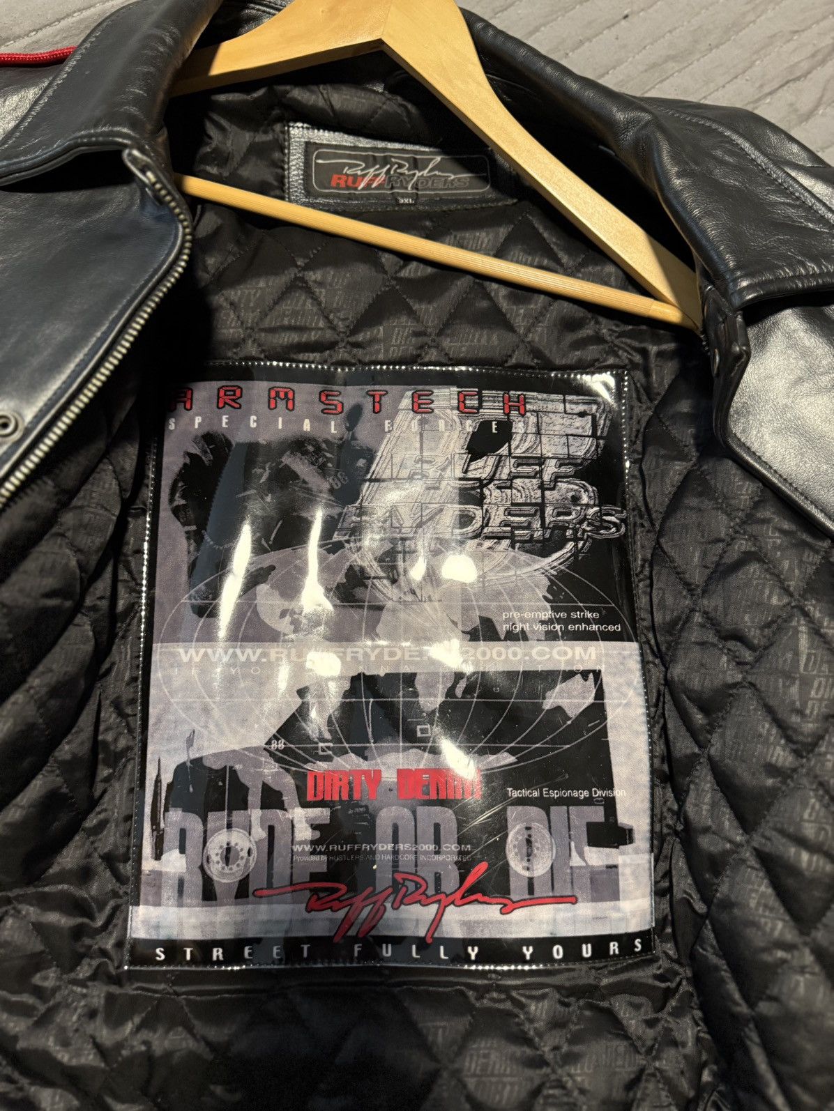 Ruff Ryders Vintage Ruff Ryders Leather Jacket Ride or Die DMX Era Biker Size US XXL / EU 58 / 5 - 5 Thumbnail