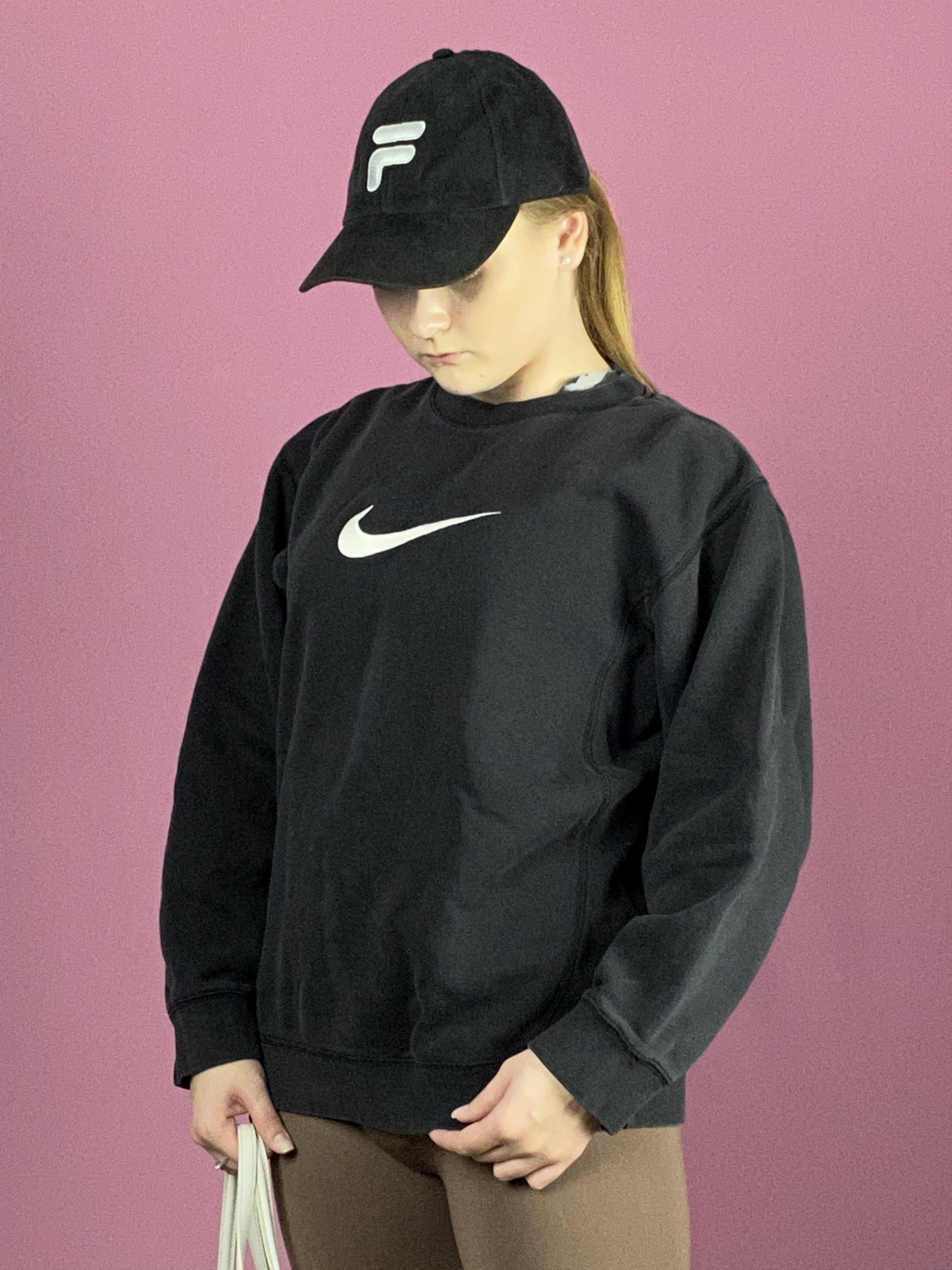 Nike × Vintage 90s Nike Vintage Women's Big Logo Sweatshirt - S Size S / US 4 / IT 40 - 2 Thumbnail