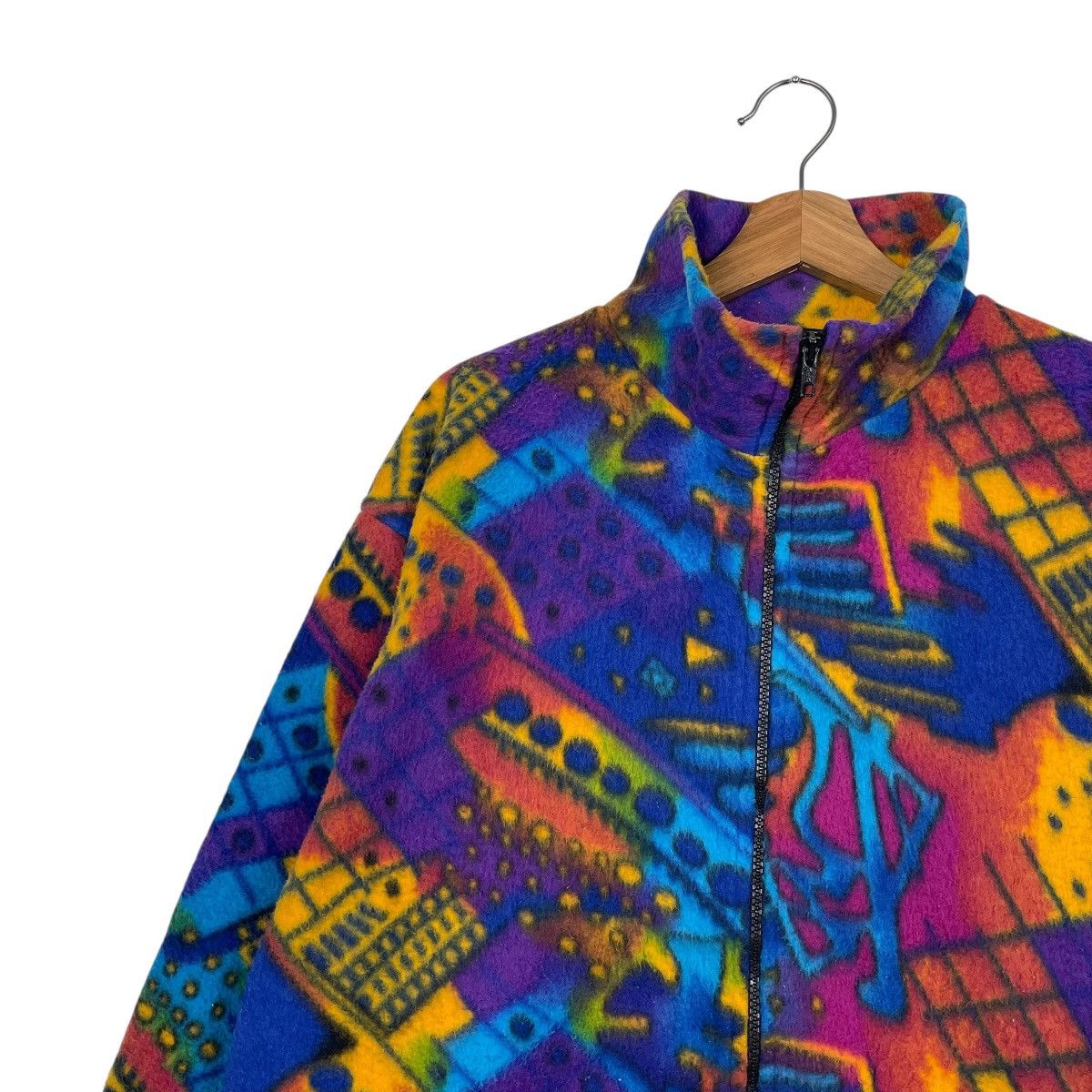 Japanese Brand Garde Multicolor Abstract Jacket Size US L / EU 52-54 / 3 - 6 Thumbnail