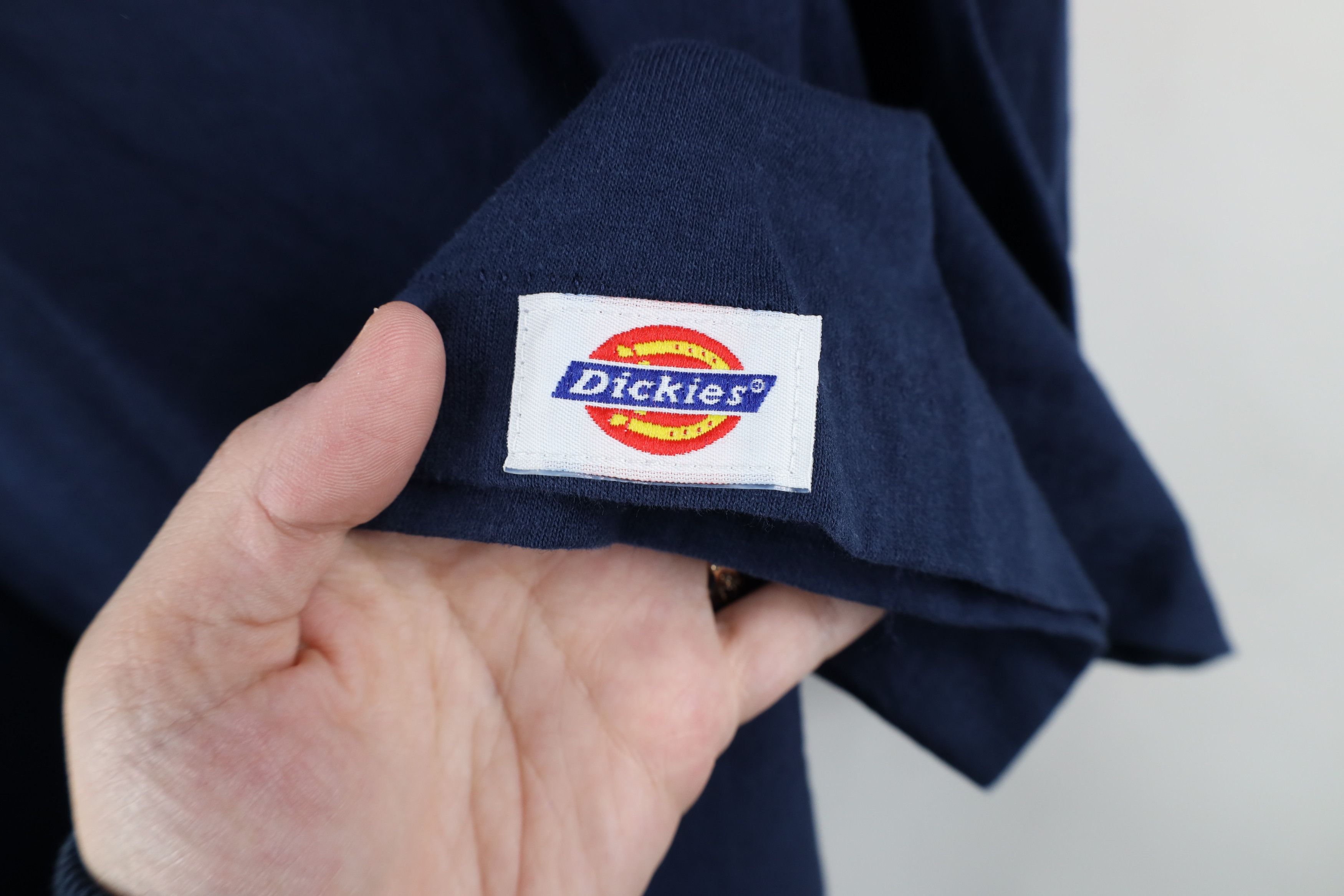 Dickies × Vintage Deadstock Vintage 90s Dickies Logo T-Shirt Blue Cotton USA Size US XL / EU 56 / 4 - 4 Thumbnail