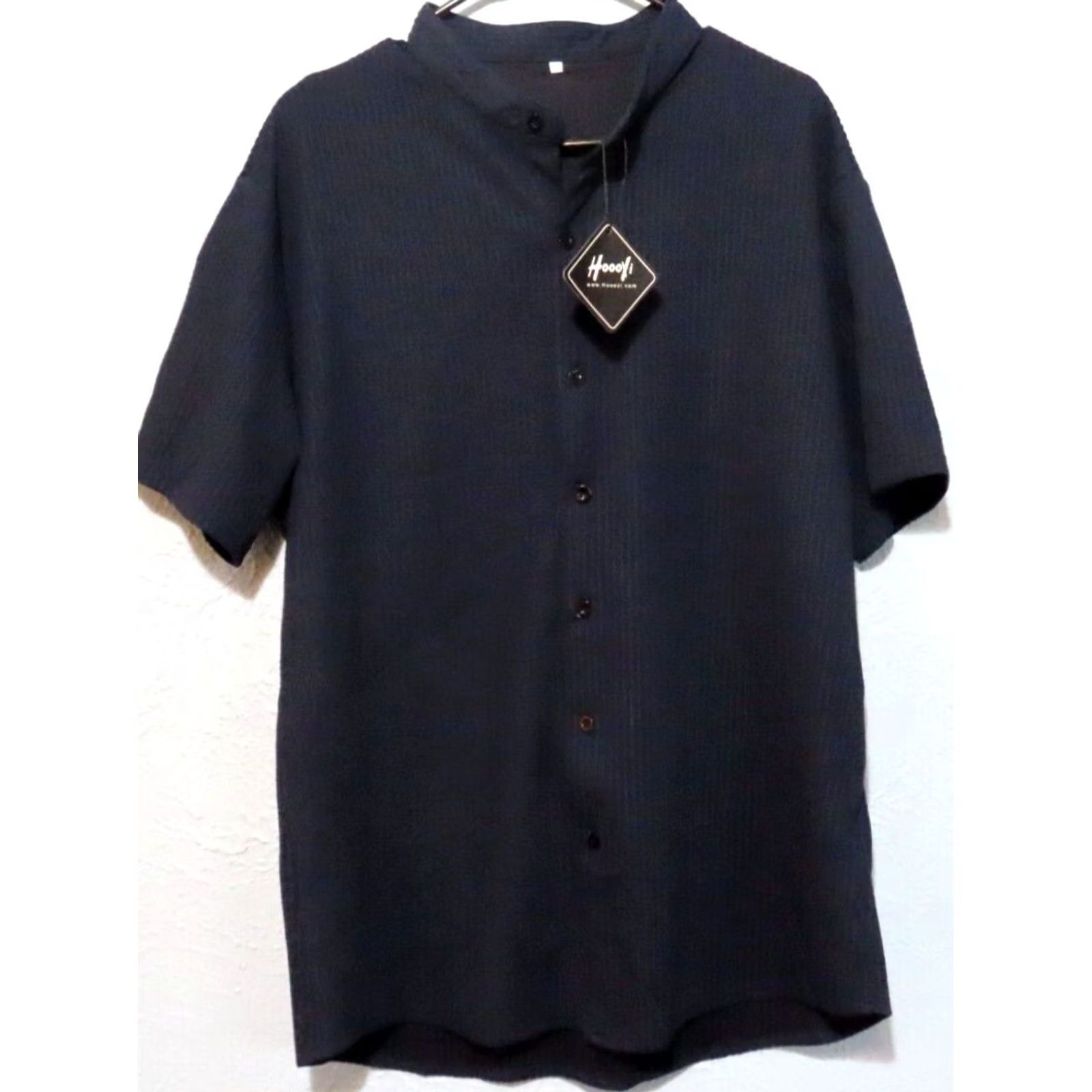 Vintage VINTAGE Hoooyi Mens XL Black Ribbed Button-Up Shirt NWT Size US XL / EU 56 / 4 - 2 Thumbnail