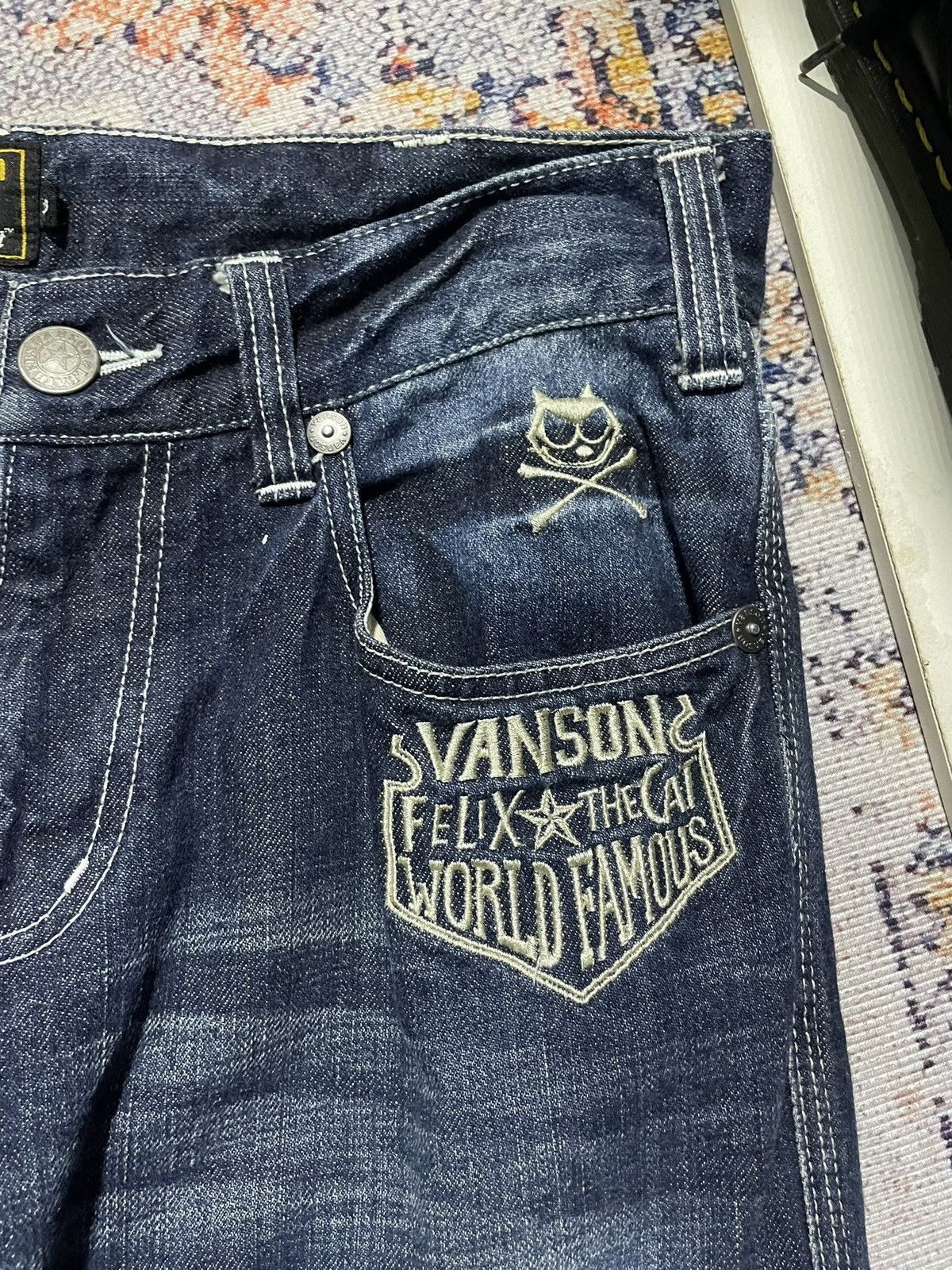 Vanson Leathers Y2K Denim Pants ⓒ2014 Vanson Leathers X Felix The Cat Size US 30 / EU 46 - 5 Thumbnail