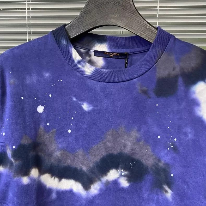 Louis Vuitton LOUIS VUITTON Blue tie-dye splash-ink short sleeves 2504-Ne Size US M / EU 48-50 / 2 - 3 Thumbnail