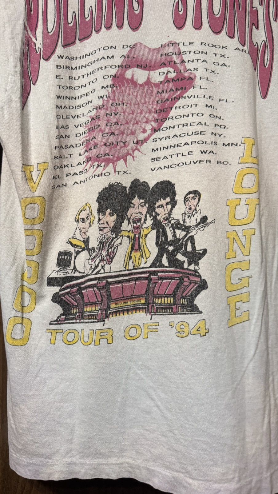 Other Vintage 1994 Rolling Stones Voodoo Lounge Parking Lot Tee Size US L / EU 52-54 / 3 - 6 Thumbnail