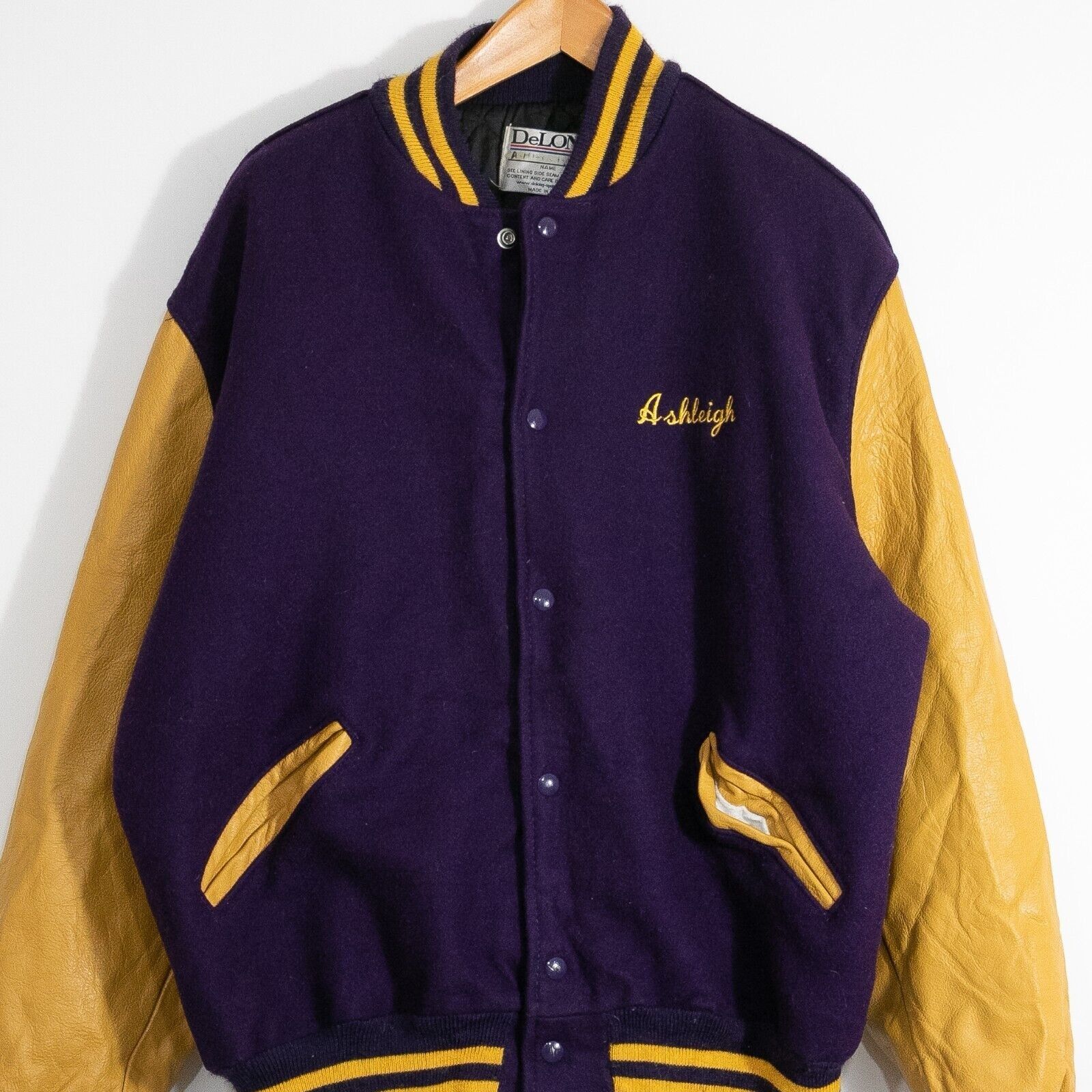Delong × Vintage Vintage DeLong Varsity Jacket Size 2XL Letterman Basketball Size US XXL / EU 58 / 5 - 5 Thumbnail