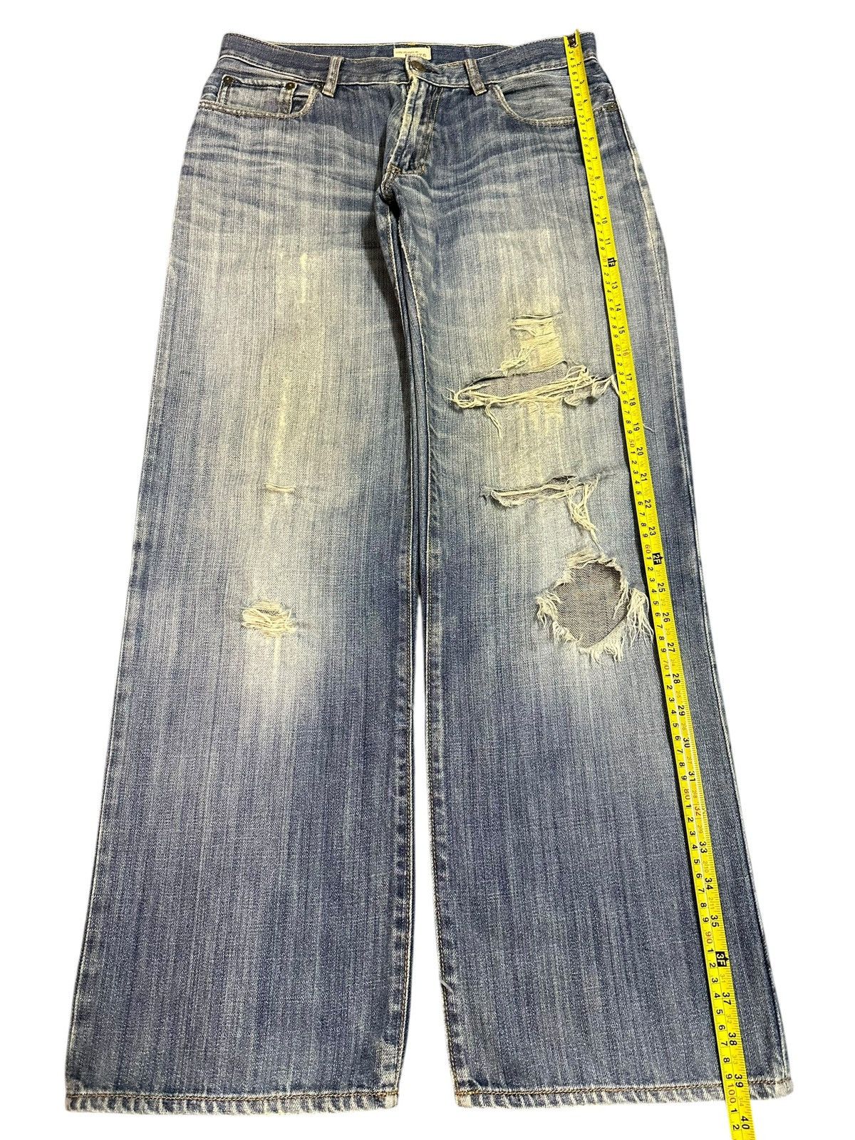Gap Vintage Gap Blue Faded Wash Distressed Style Baggy Jeans Size US 32 / EU 48 - 12 Thumbnail