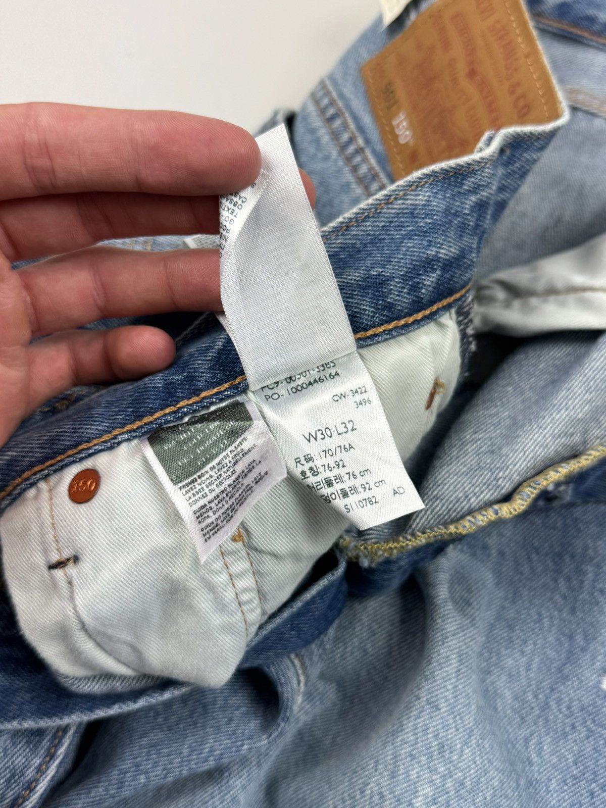 Levi's NWT Levi’s 501 150th Anniversary Repaired Washed Denim Jeans Size US 30 / EU 46 - 12 Thumbnail